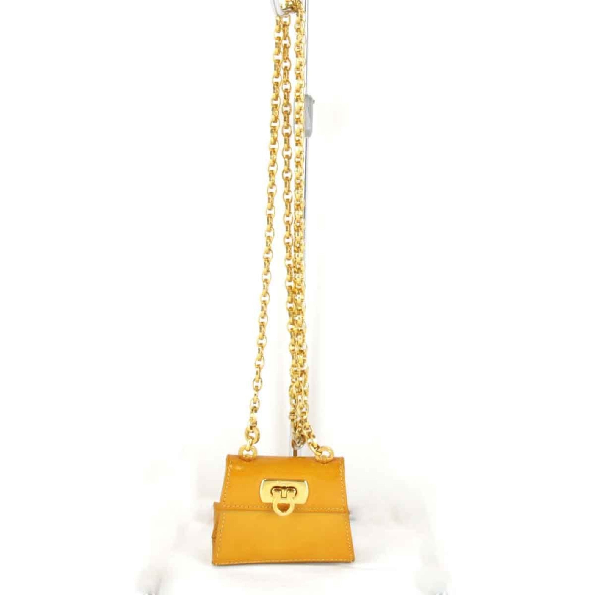 Salvatore Ferragamo Orange Leather Shoulder Bag (Pre-Owned)