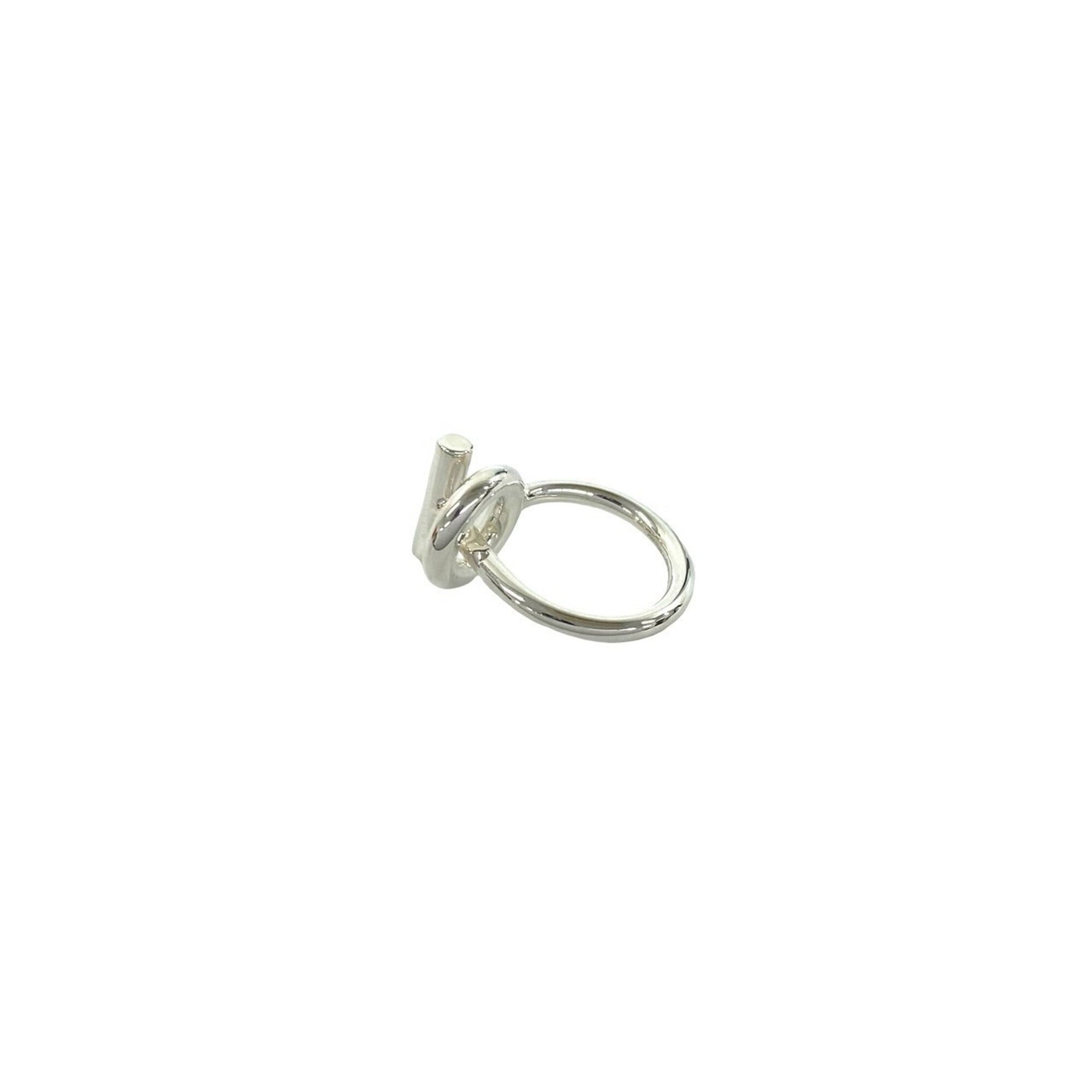 Hermes Silver Silver 925 Band Ring (Pre-Owned)