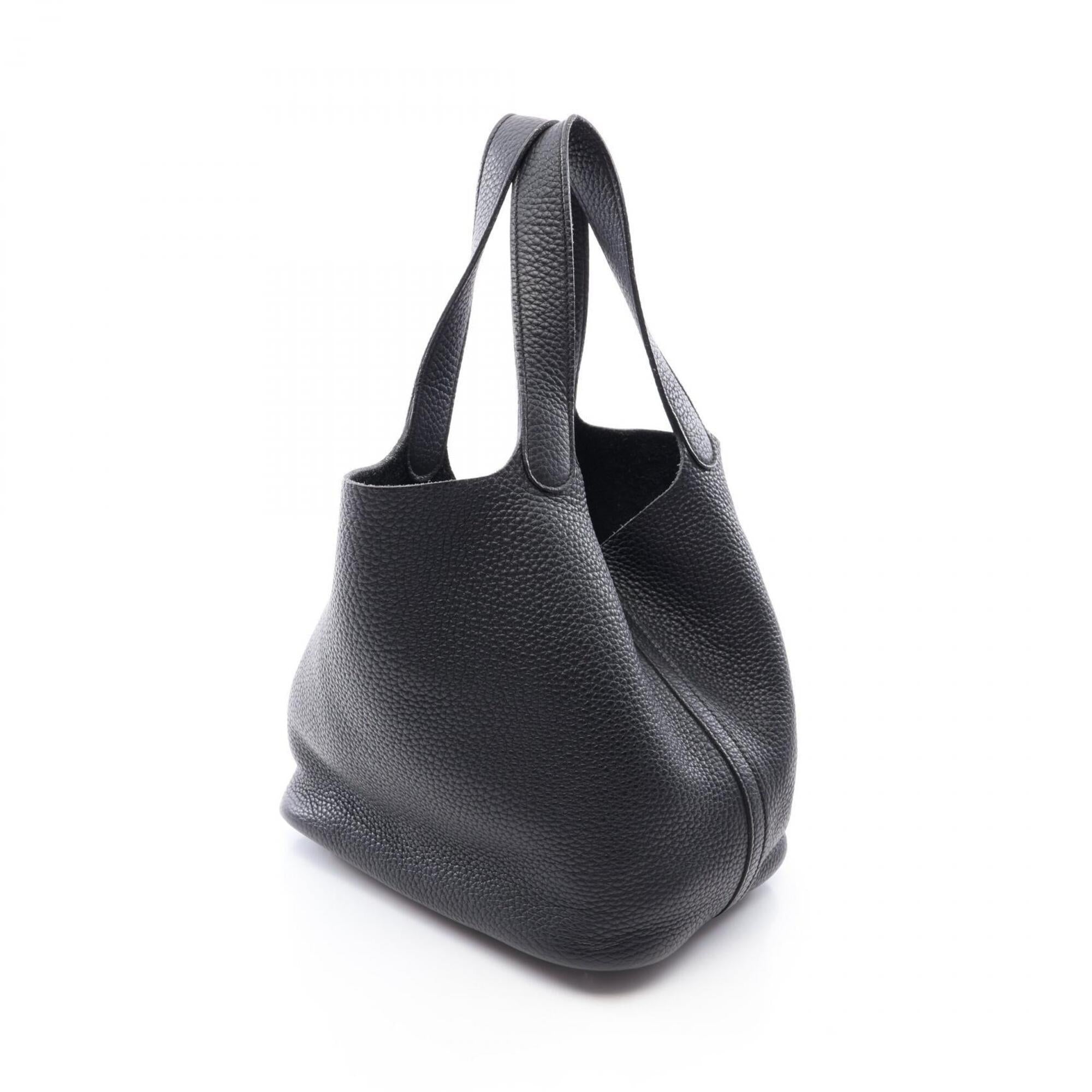 Hermes Black Taurillon Clemence Leather Handbag (Pre-Owned)