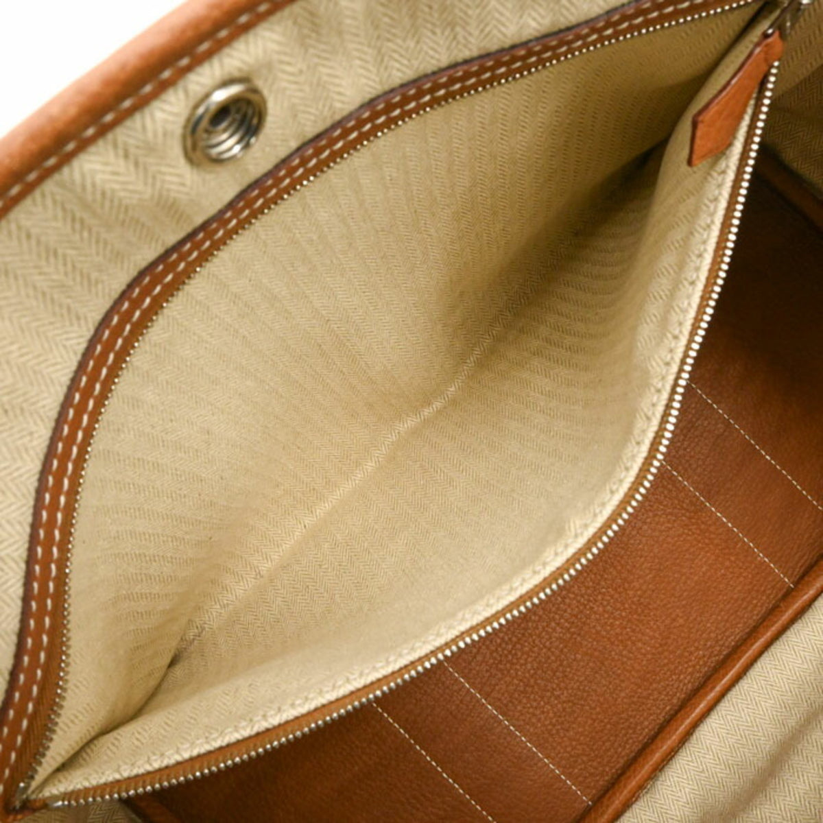 Hermes Brown Gold Negonda Leather Handbag Tote Bag (Pre-Owned)