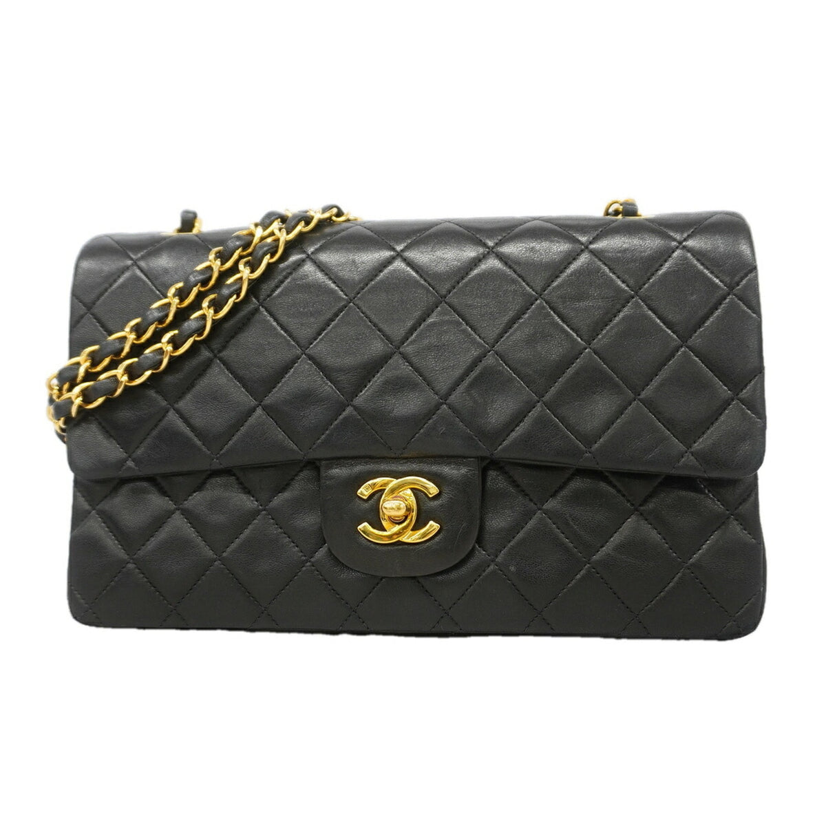 Chanel Black Leather Shoulder Bag (Pre-Owned)
