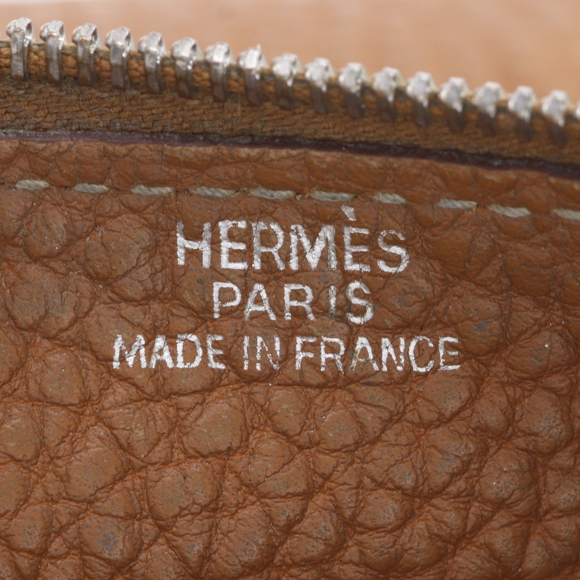 Hermes Brown Taurillon Clemence Leather Long Wallet (Bi-Fold) (Pre-Owned)