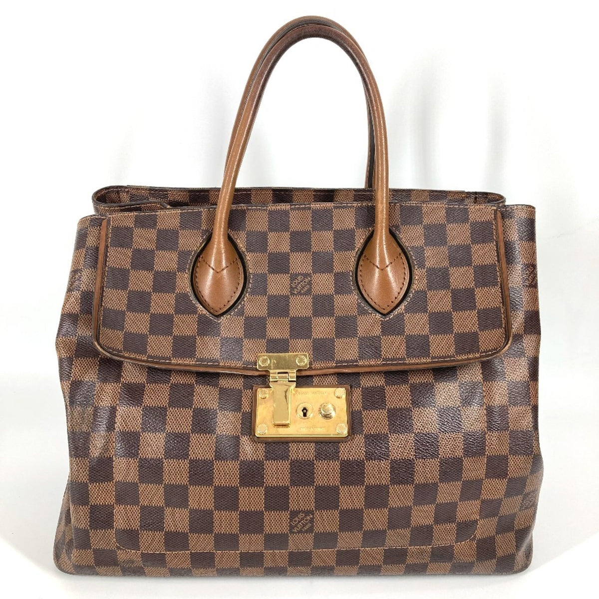 Louis Vuitton Damier Brown Damier Canvas Handbag Tote Bag (Pre-Owned)