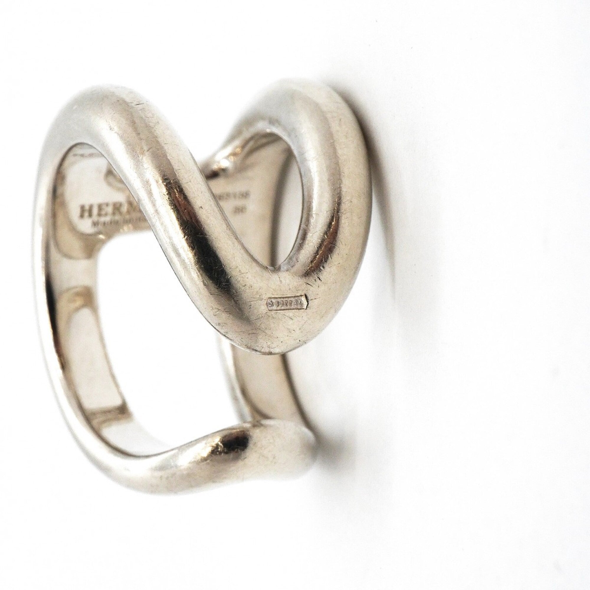 Hermes Silver 925 Band Ring (Pre-Owned)