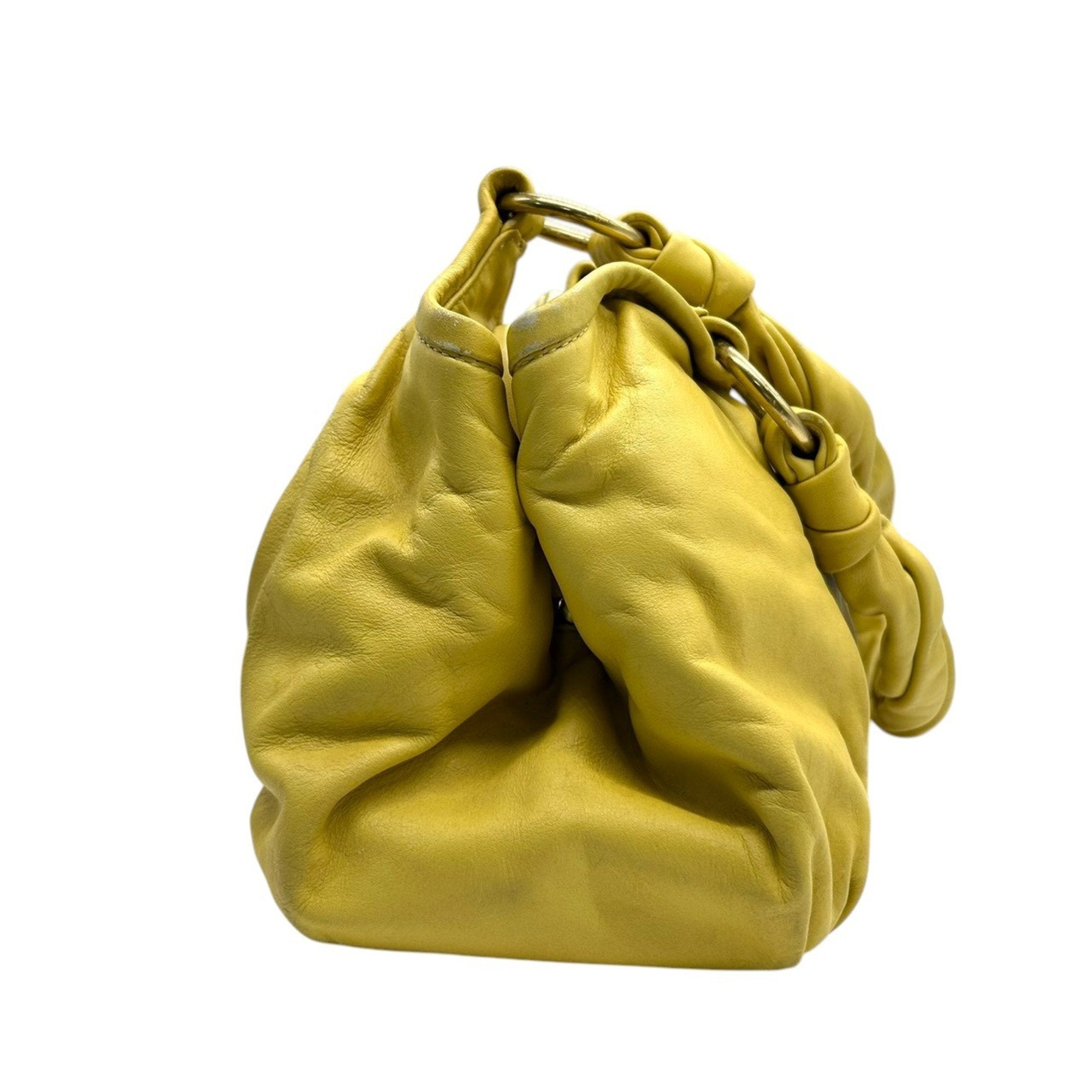 Coach Yellow Leather Handbag Shoulder Bag (Pre-Owned)