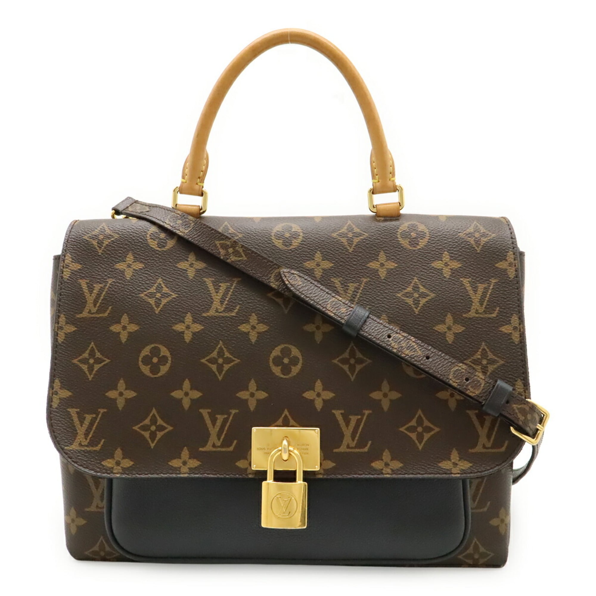 Louis Vuitton Monogram Black Noir Monogram Leather Handbag Shoulder Bag (Pre-Owned)