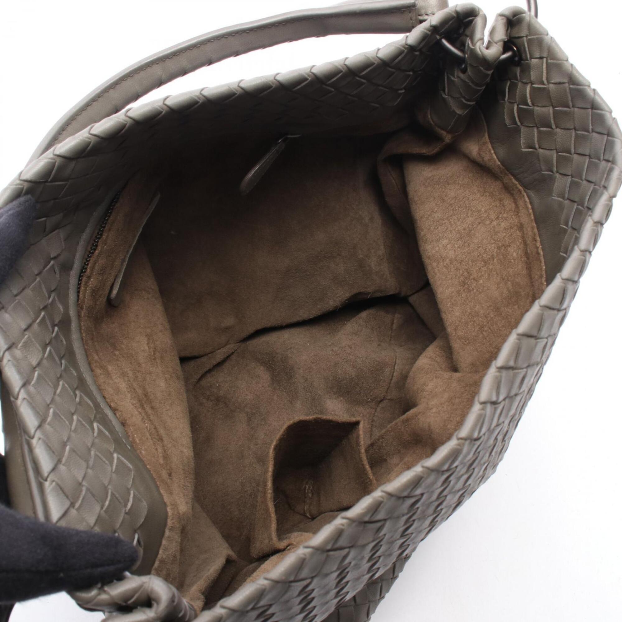 Bottega Veneta Intrecciato Gray Intrecciato Handbag Shoulder Bag (Pre-Owned)