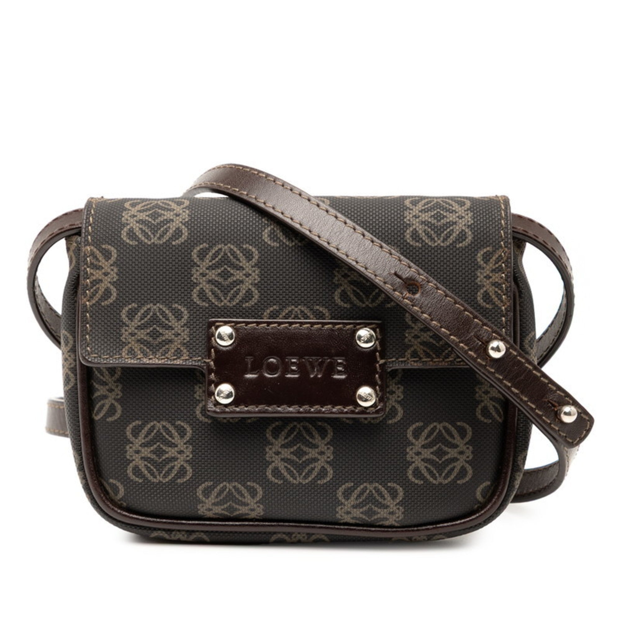 Loewe Brown Pvc Leather Sling Bag (Pre-Owned)
