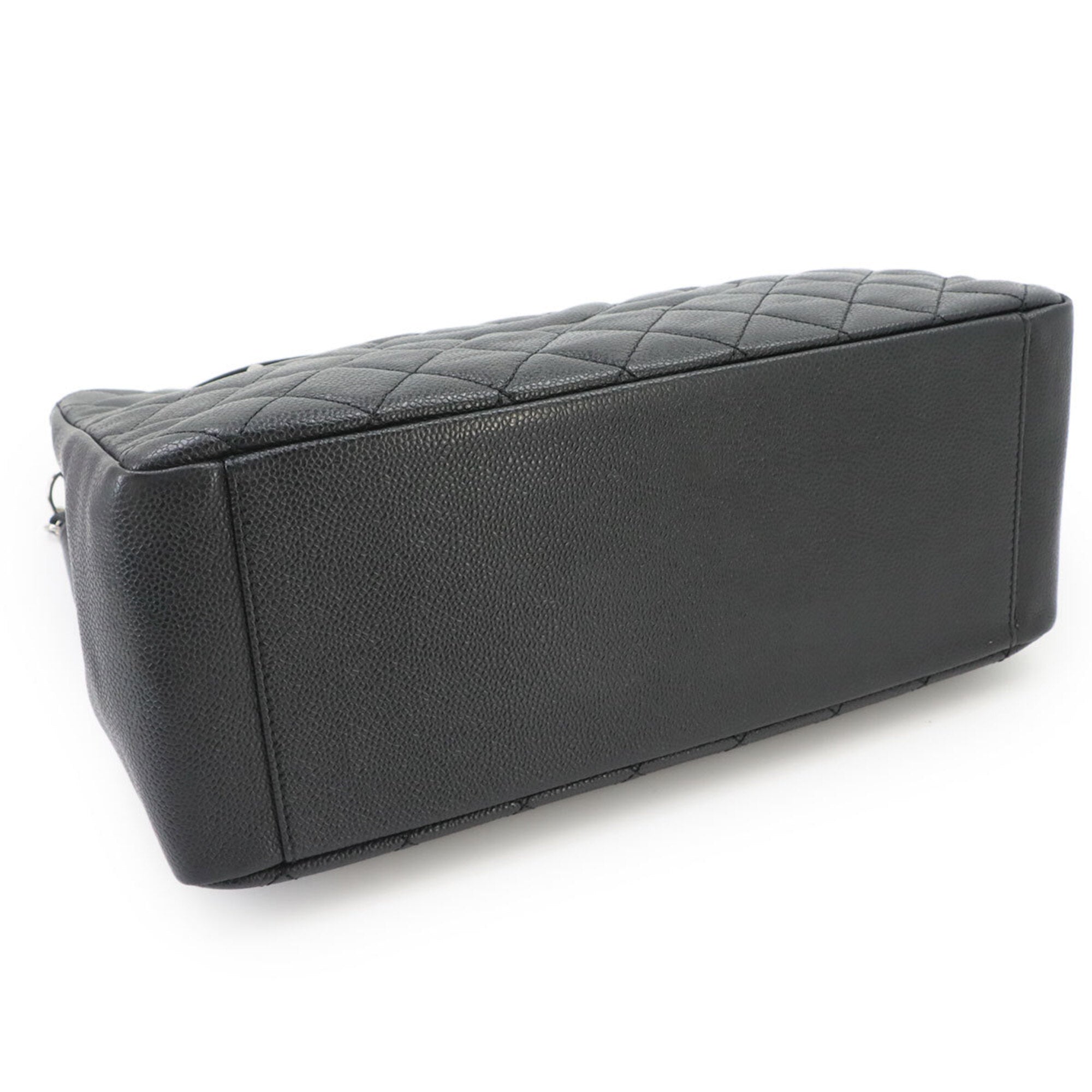 Chanel Black Grained Calfskin Handbag Tote Bag (Pre-Owned)