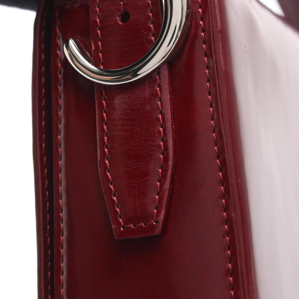 Cartier Panthère Bordeaux Leather Shoulder Bag (Pre-Owned)