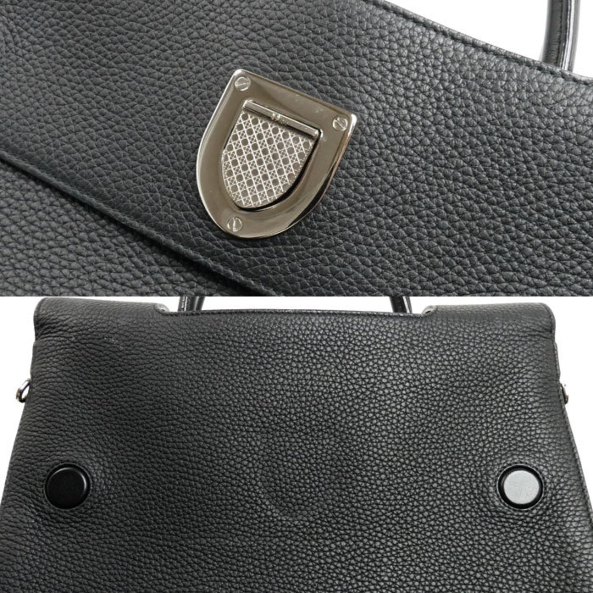Christian Dior Black Leather Shoulder Bag (Pre-Owned)