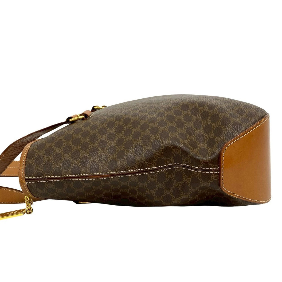 Celine Brown Leather Pvc Handbag Tote Bag (Pre-Owned)