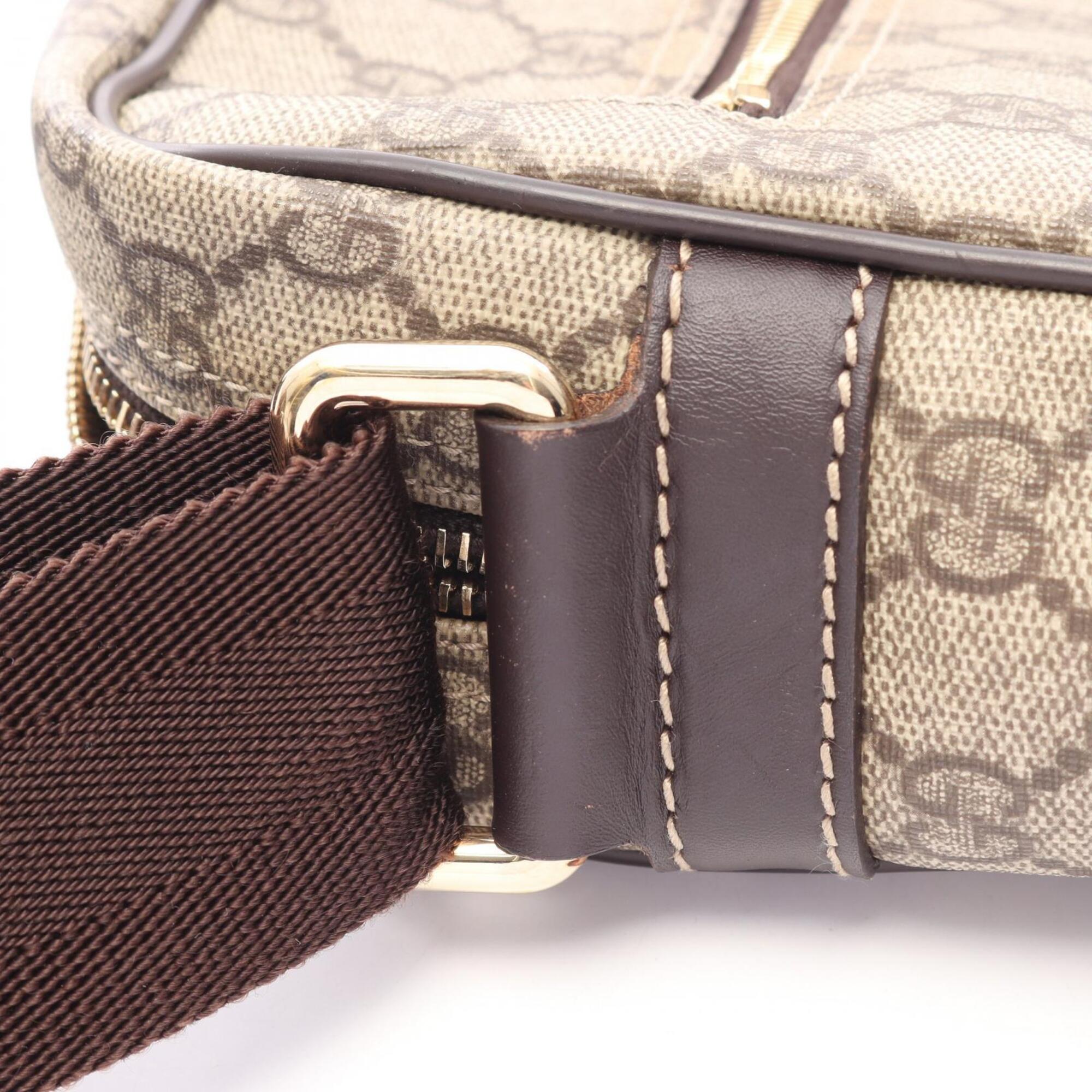 Gucci Beige Brown Gg Supreme Leather Handbag Shoulder Bag (Pre-Owned)