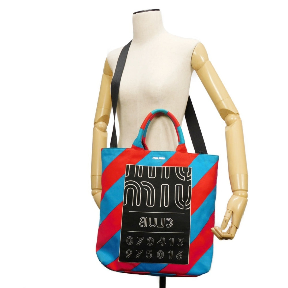 Miu Miu Blue Cotton Tote Bag (Pre-Owned)