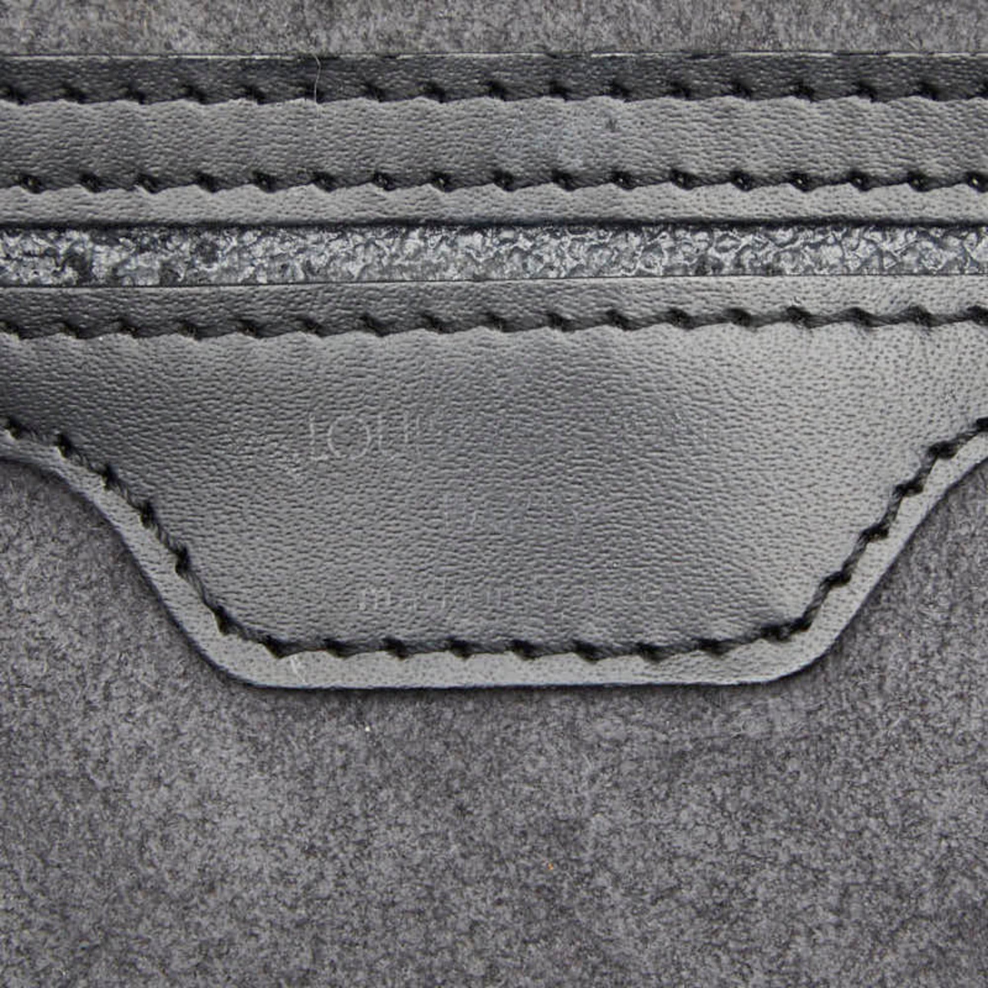 Louis Vuitton Black Noir Leather Backpack (Pre-Owned)