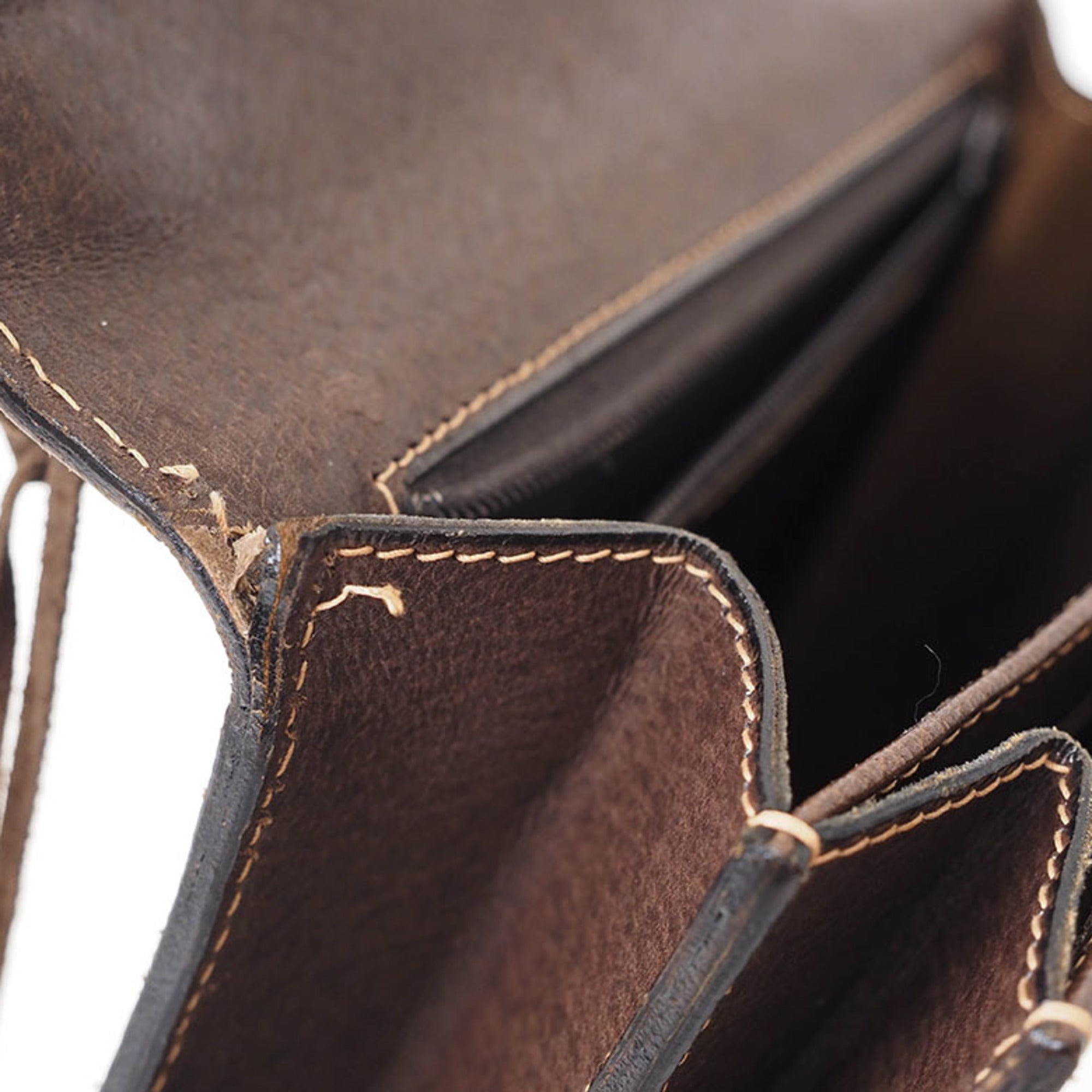 Gucci Brown Leather Shoulder Bag (Pre-Owned)