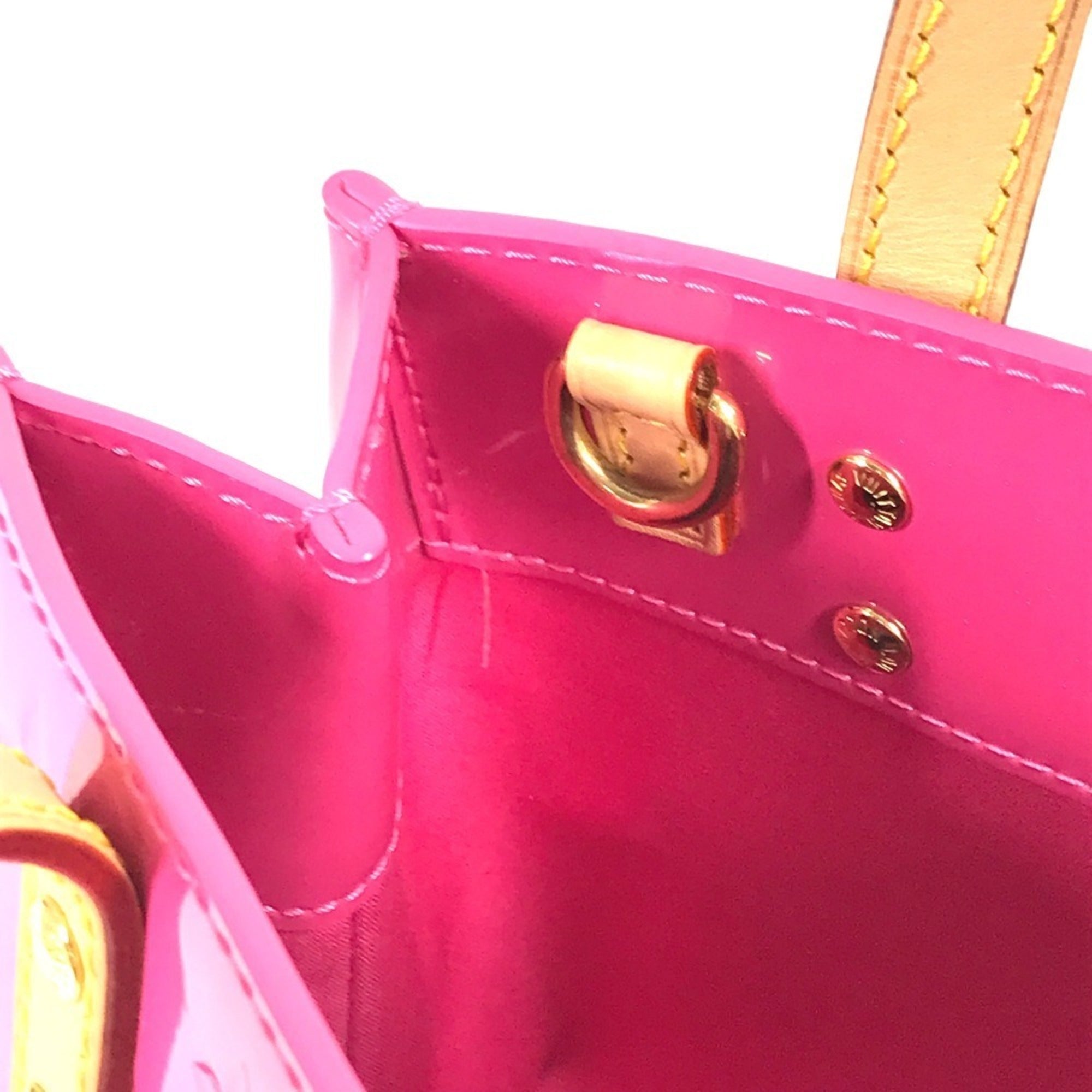 Louis Vuitton Pink Monogram Vernis Handbag Shoulder Bag Tote Bag (Pre-Owned)