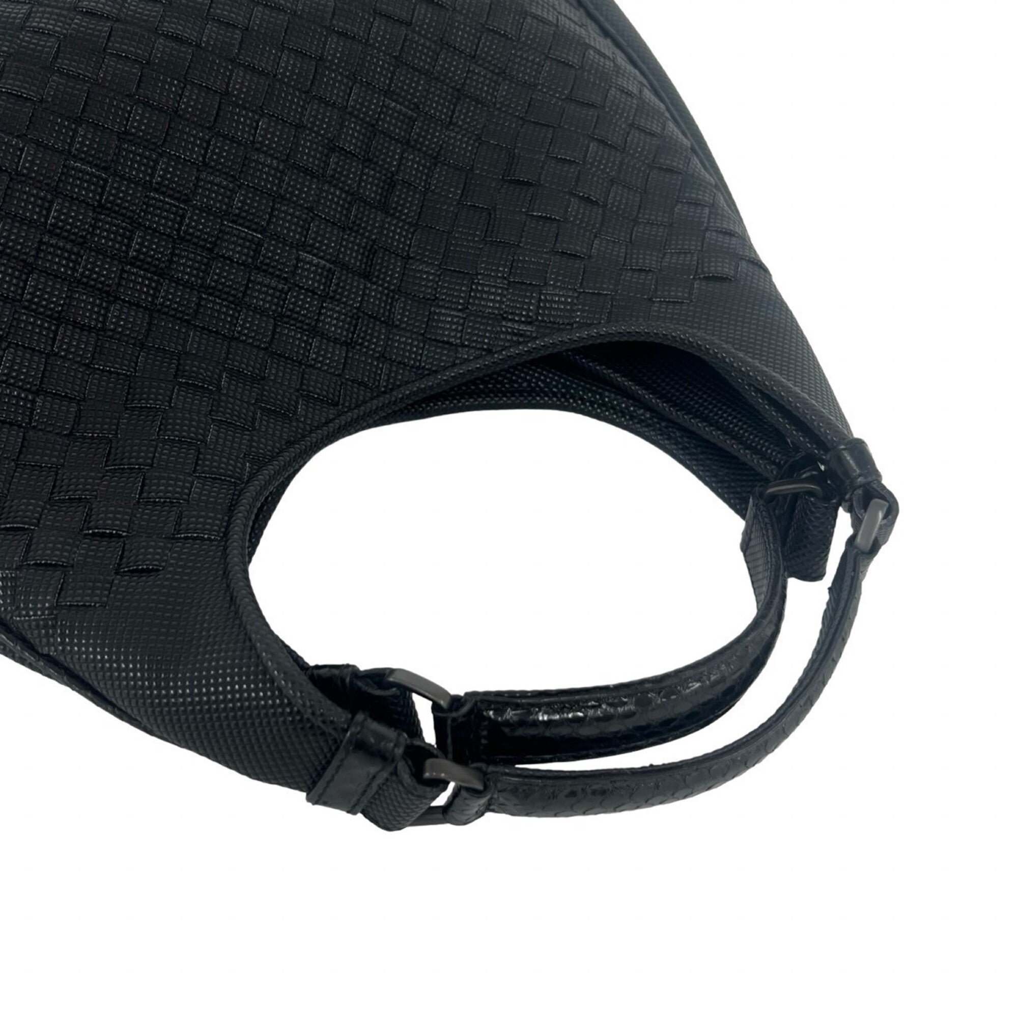 Bottega Veneta Black Leather Pvc Handbag Tote Bag (Pre-Owned)