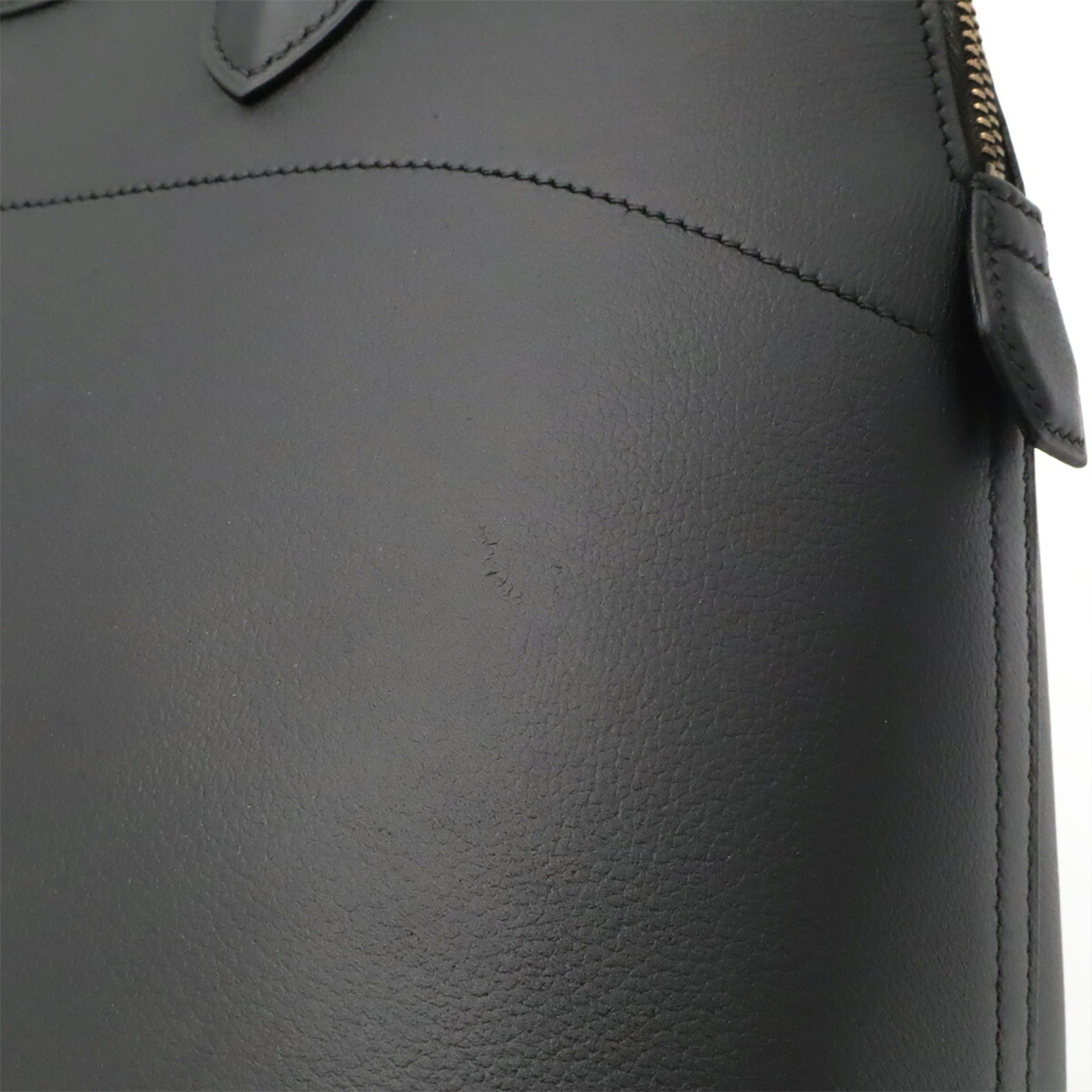 Hermes Black Leather Handbag Shoulder Bag Tote Bag (Pre-Owned)