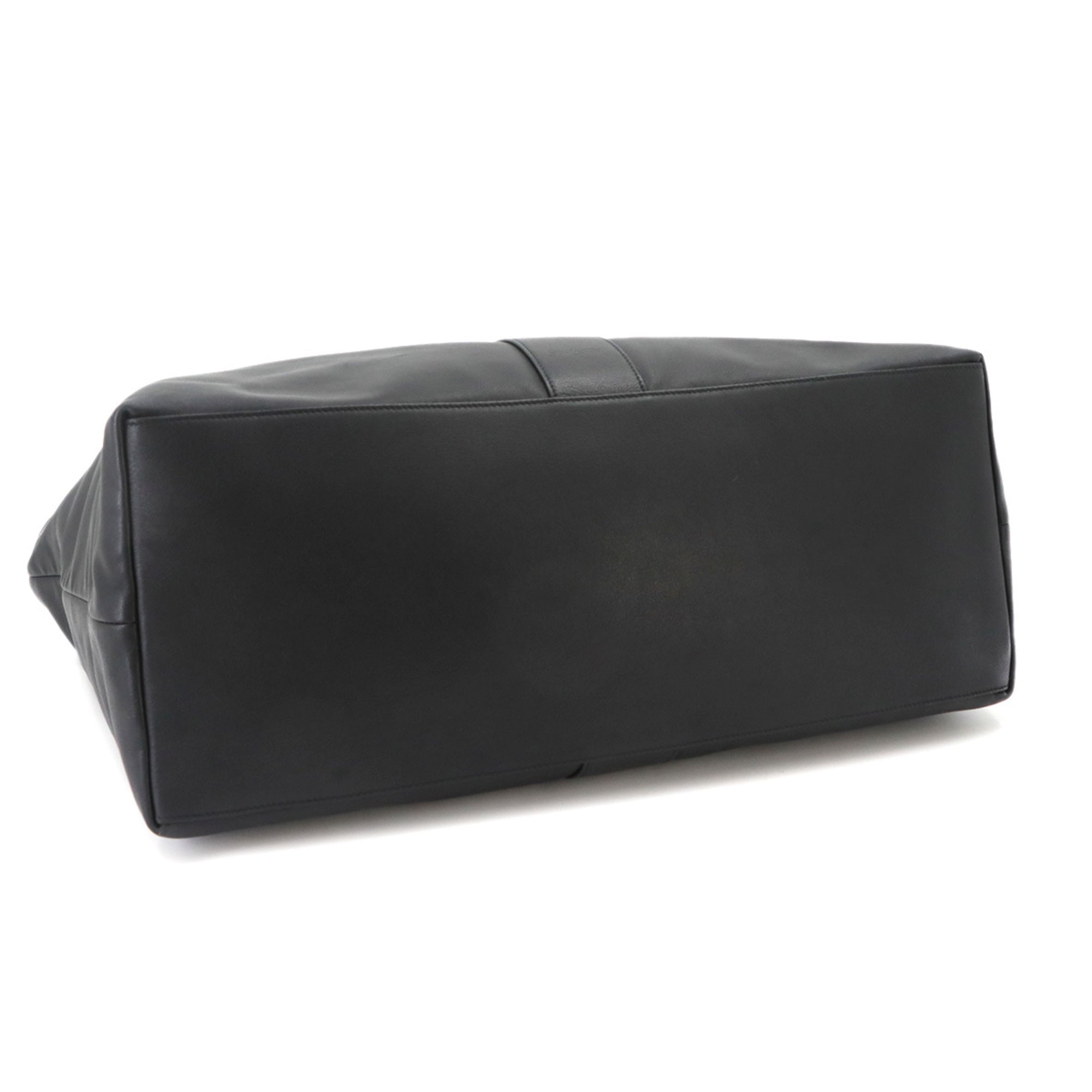 Saint Laurent Black Leather Handbag Tote Bag (Pre-Owned)