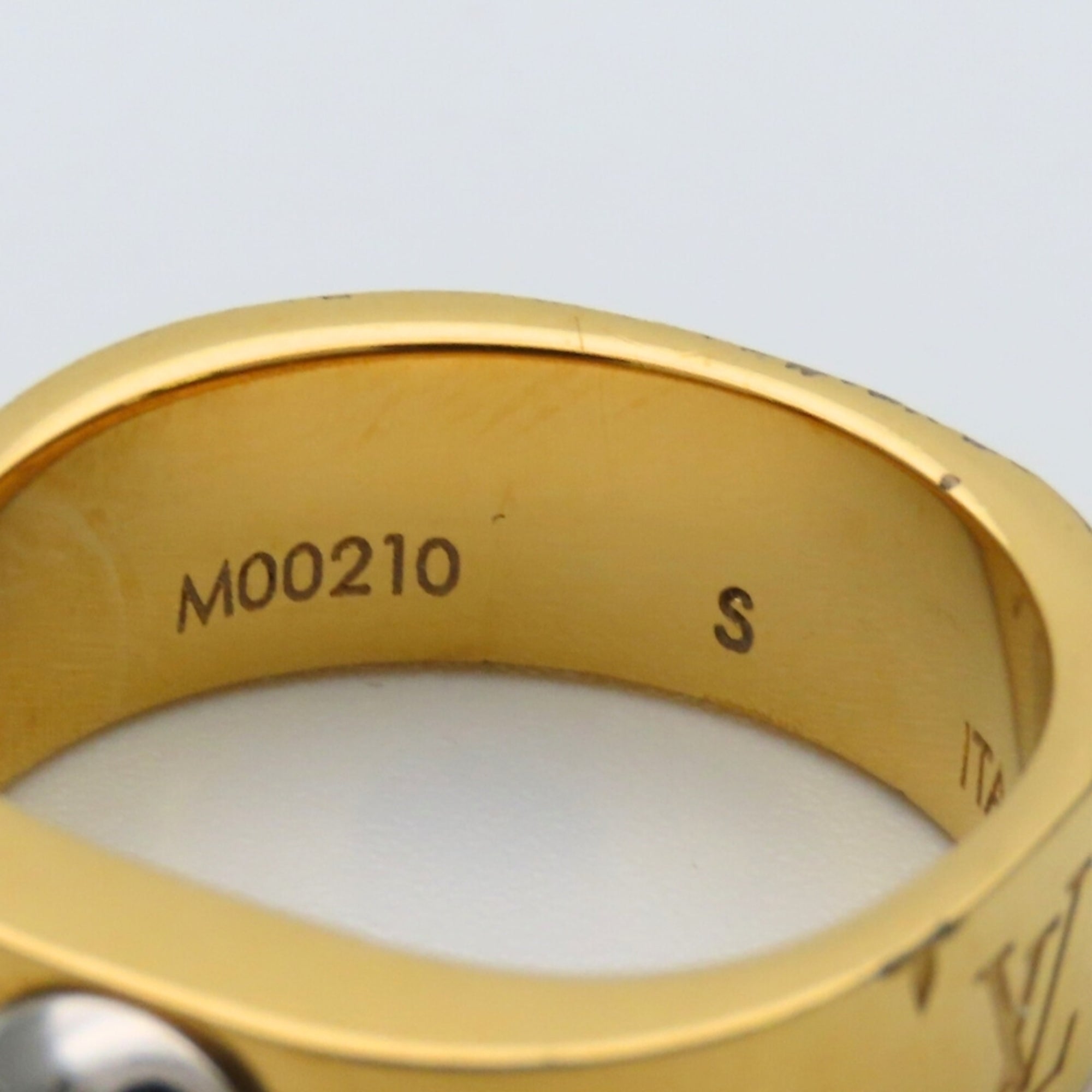 Louis Vuitton Gold Silver Gold Plating Metal Band Ring (Pre-Owned)