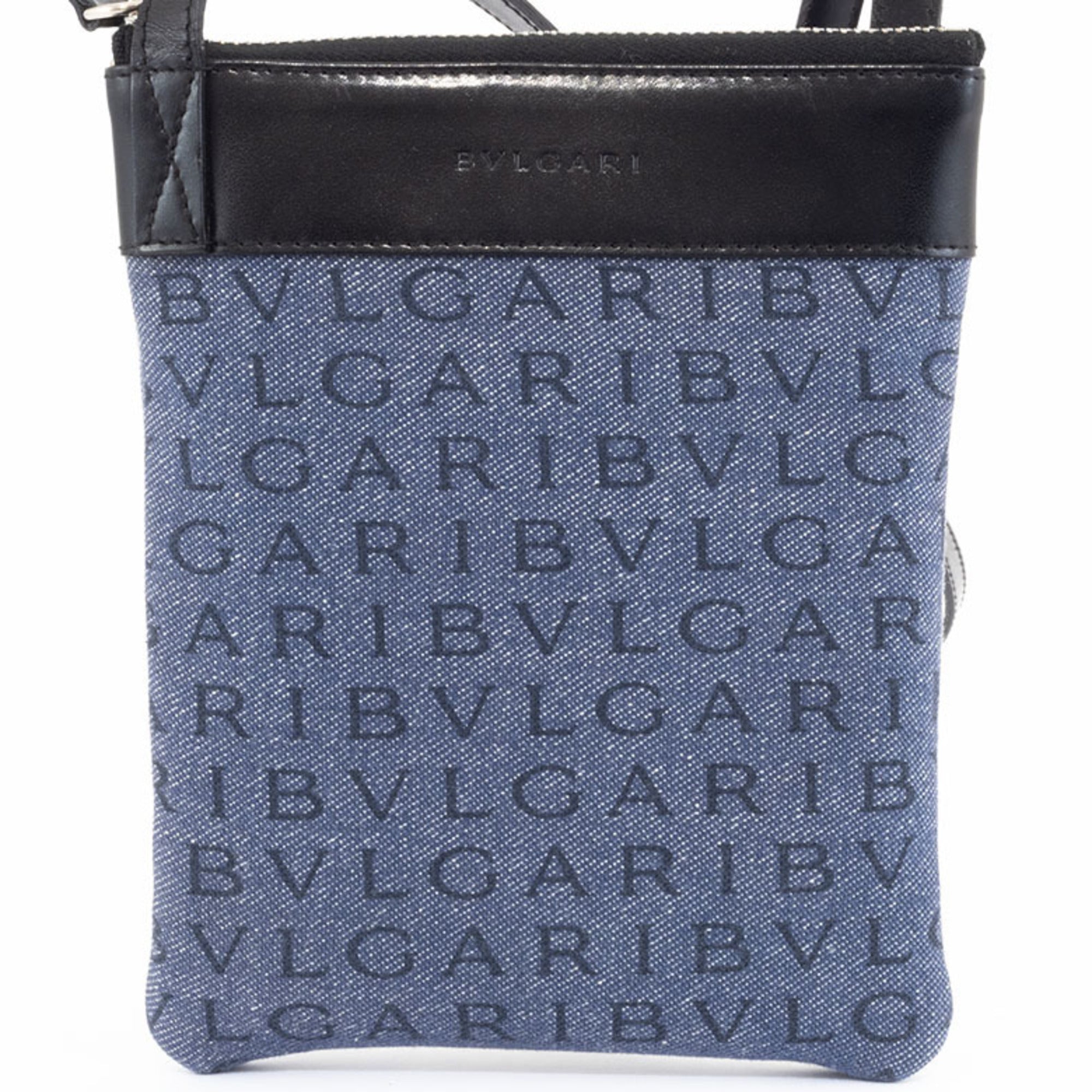 Bvlgari Black Blue Denim Shoulder Bag (Pre-Owned)