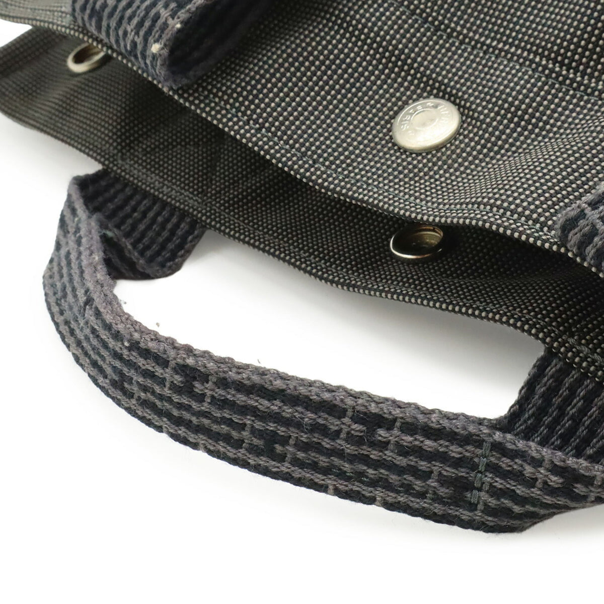 Hermes Gray Canvas Backpack Shoulder Bag (Pre-Owned)