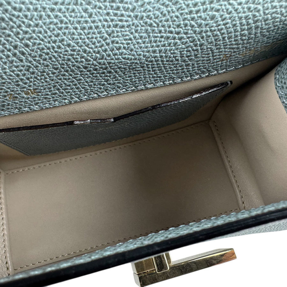 Valextra Blue Gray Leather Handbag (Pre-Owned)