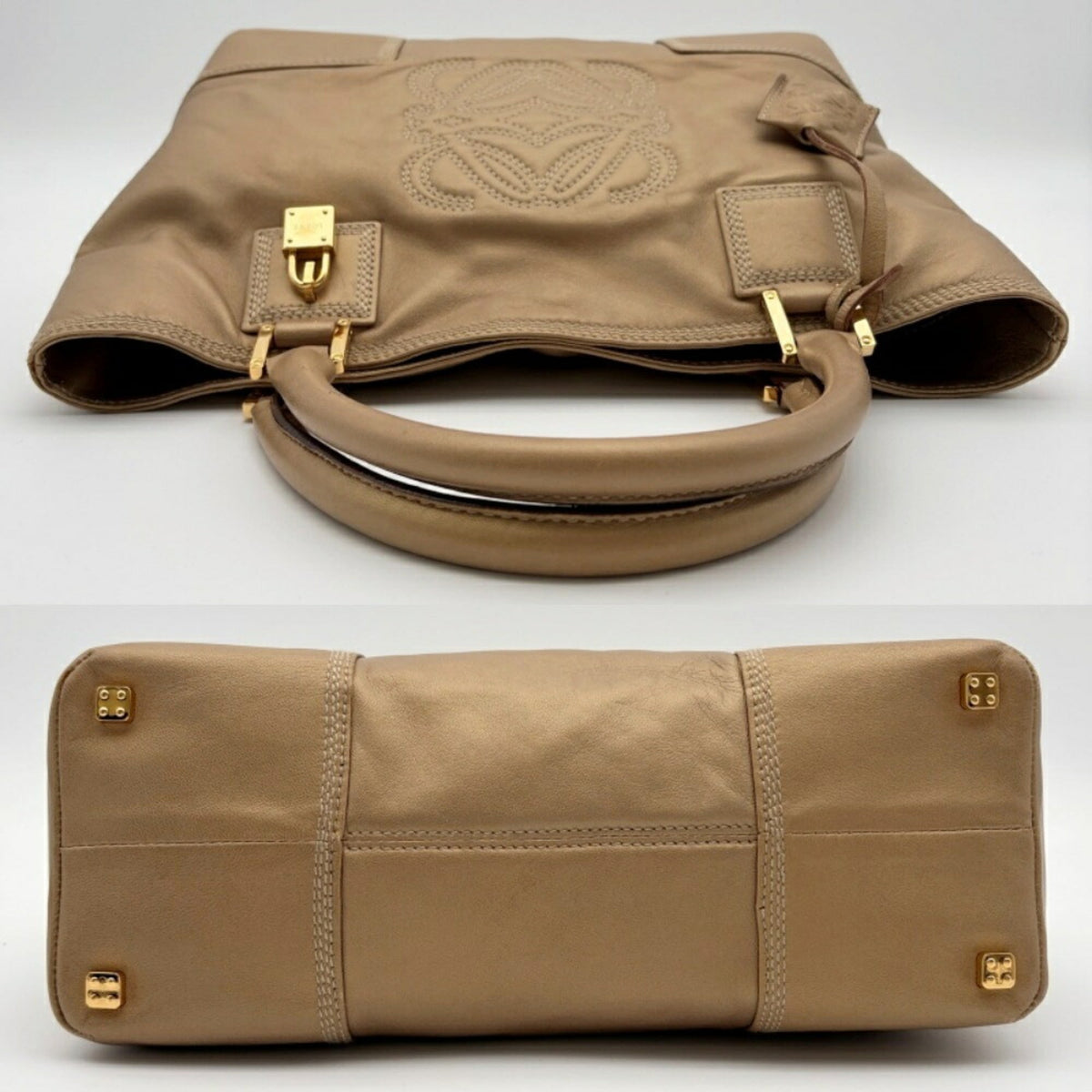 Loewe Gold Leather Tote Bag (Pre-Owned)