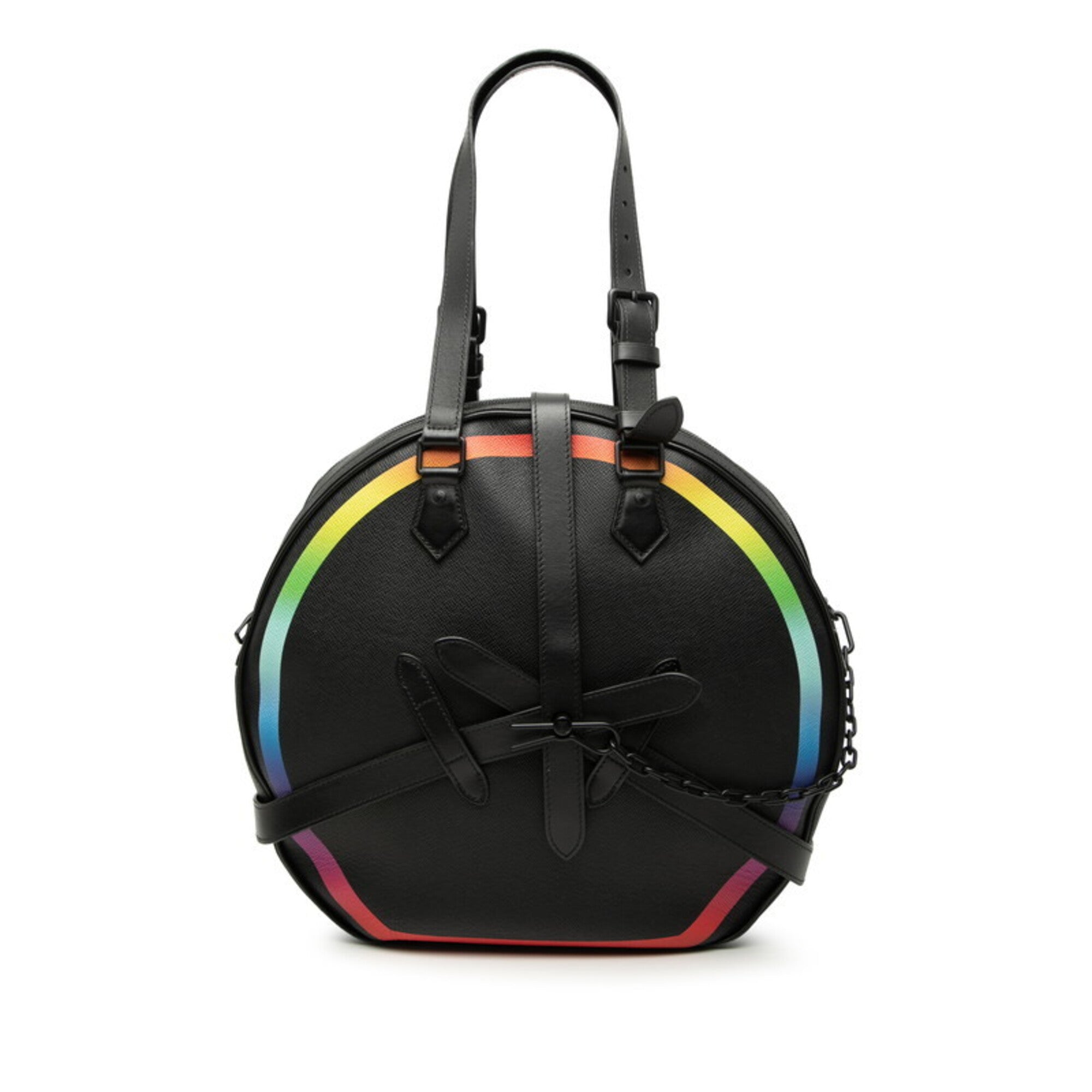 Louis Vuitton Black Multi-Color Leather Handbag Shoulder Bag (Pre-Owned)