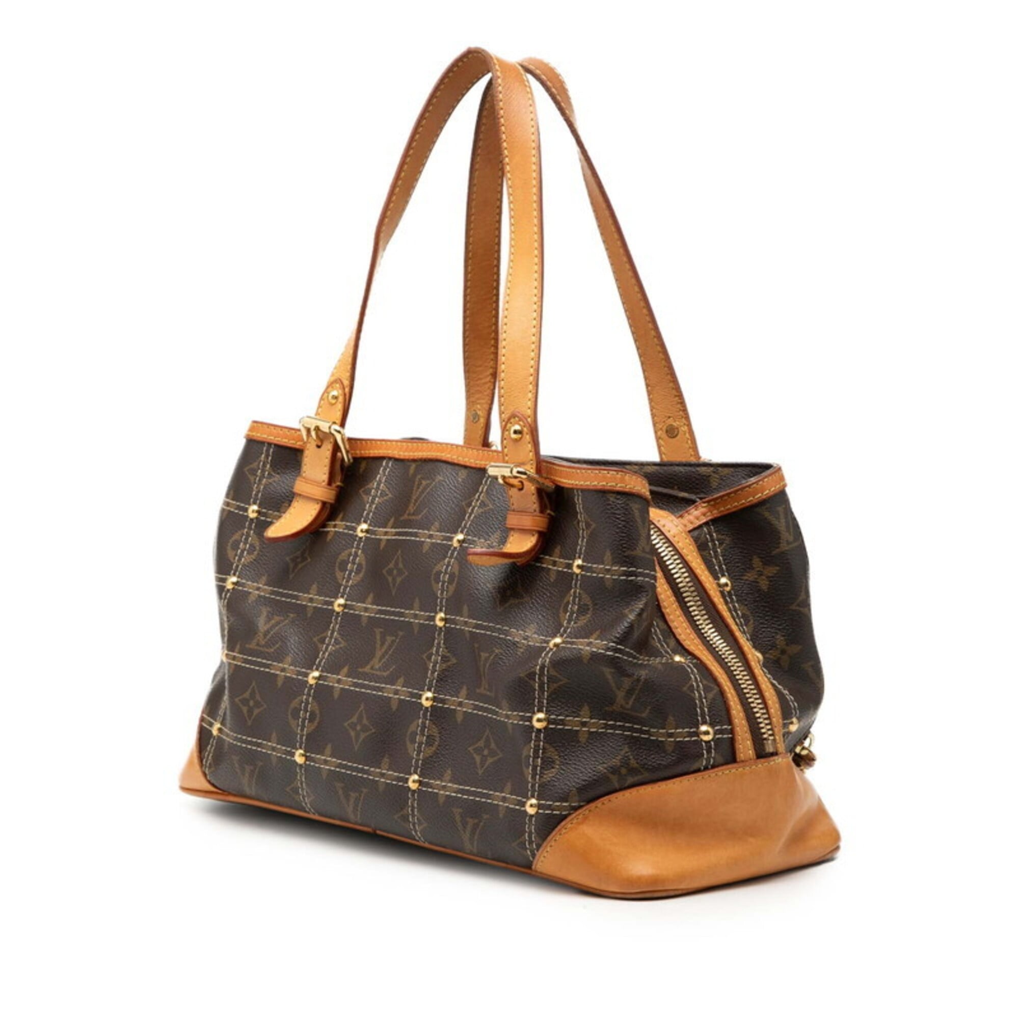Louis Vuitton Brown Pvc Leather Handbag Shoulder Bag (Pre-Owned)