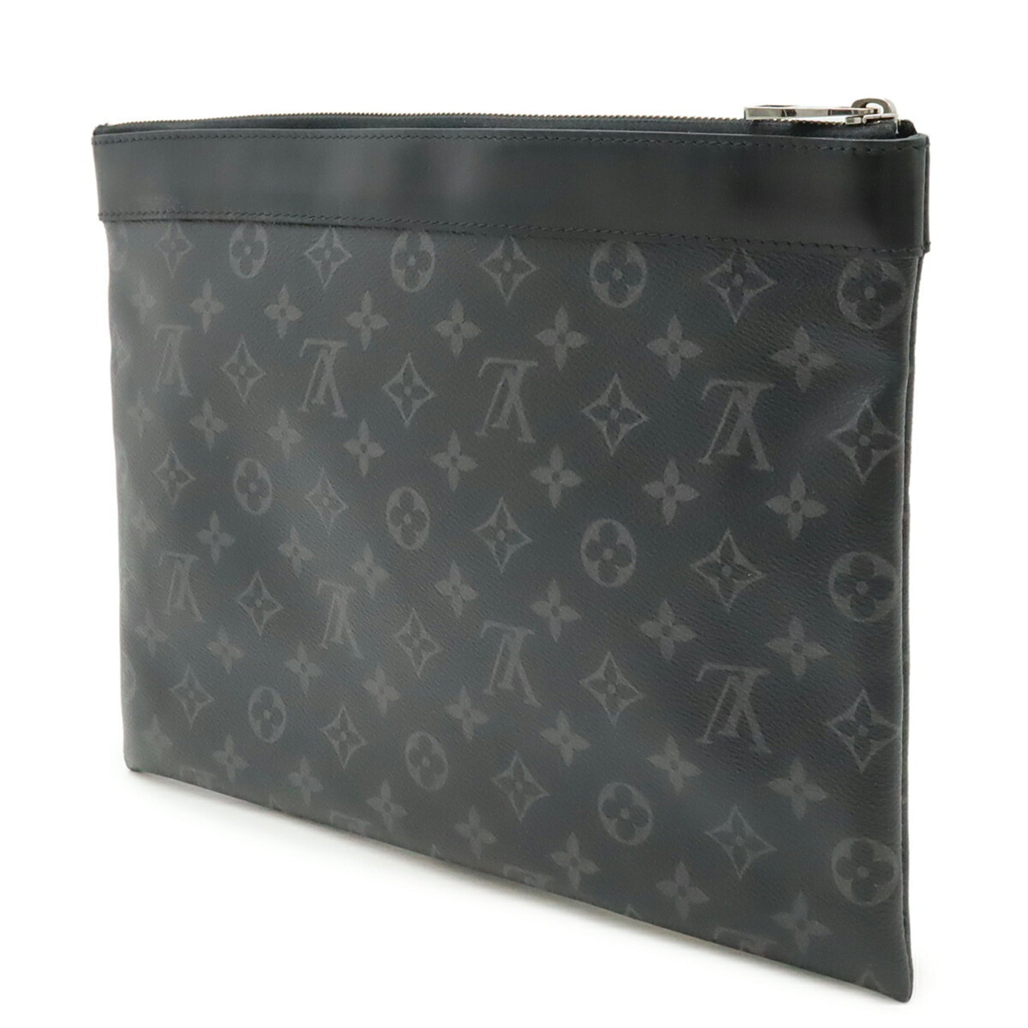 Louis Vuitton Monogram Eclipse Black Gray Monogram Eclipse Clutch Bag (Pre-Owned)