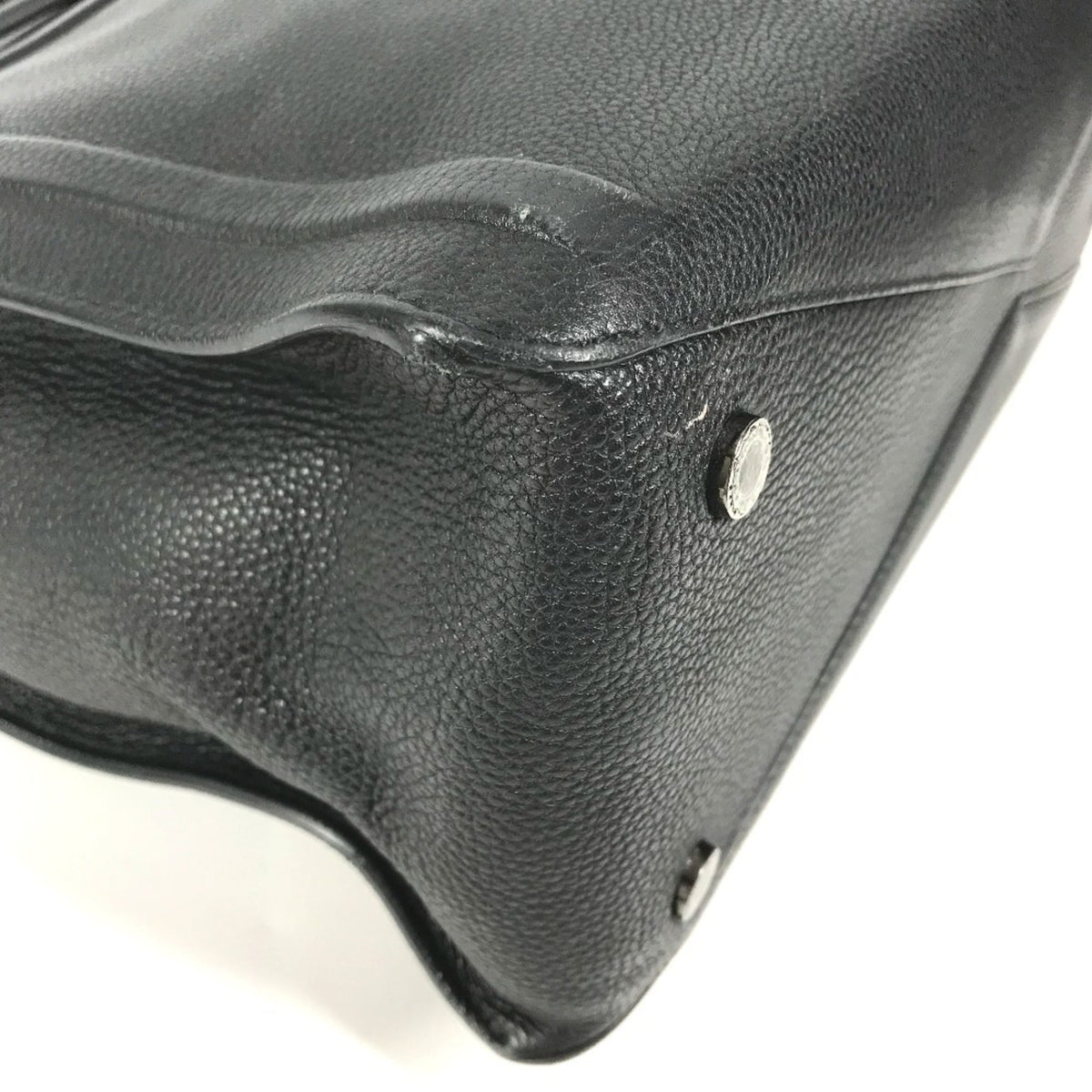 Bvlgari Black Leather Shoulder Bag Tote Bag (Pre-Owned)