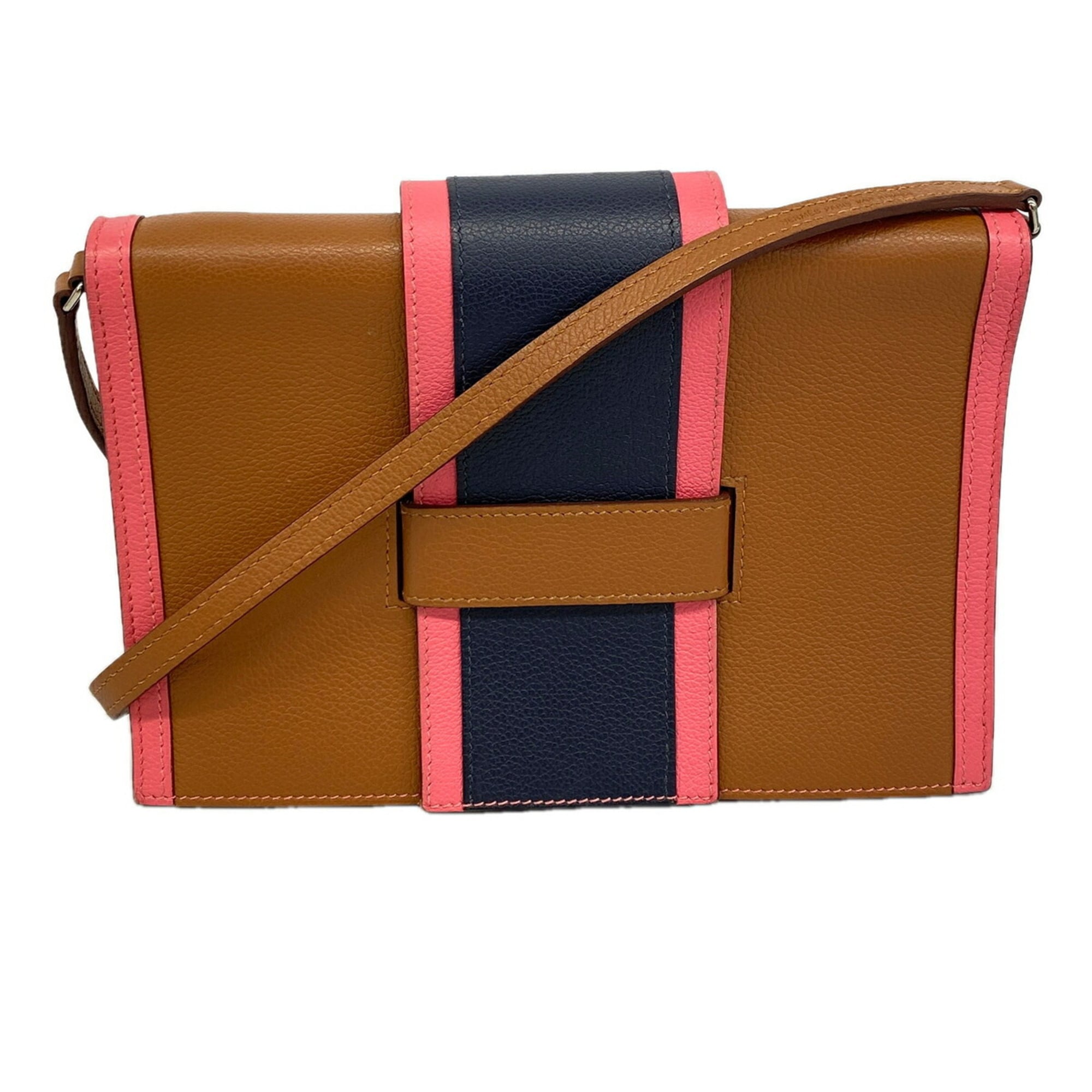 Hermes Blue Nuit Gold Rose Azalee Shoulder Bag (Pre-Owned)