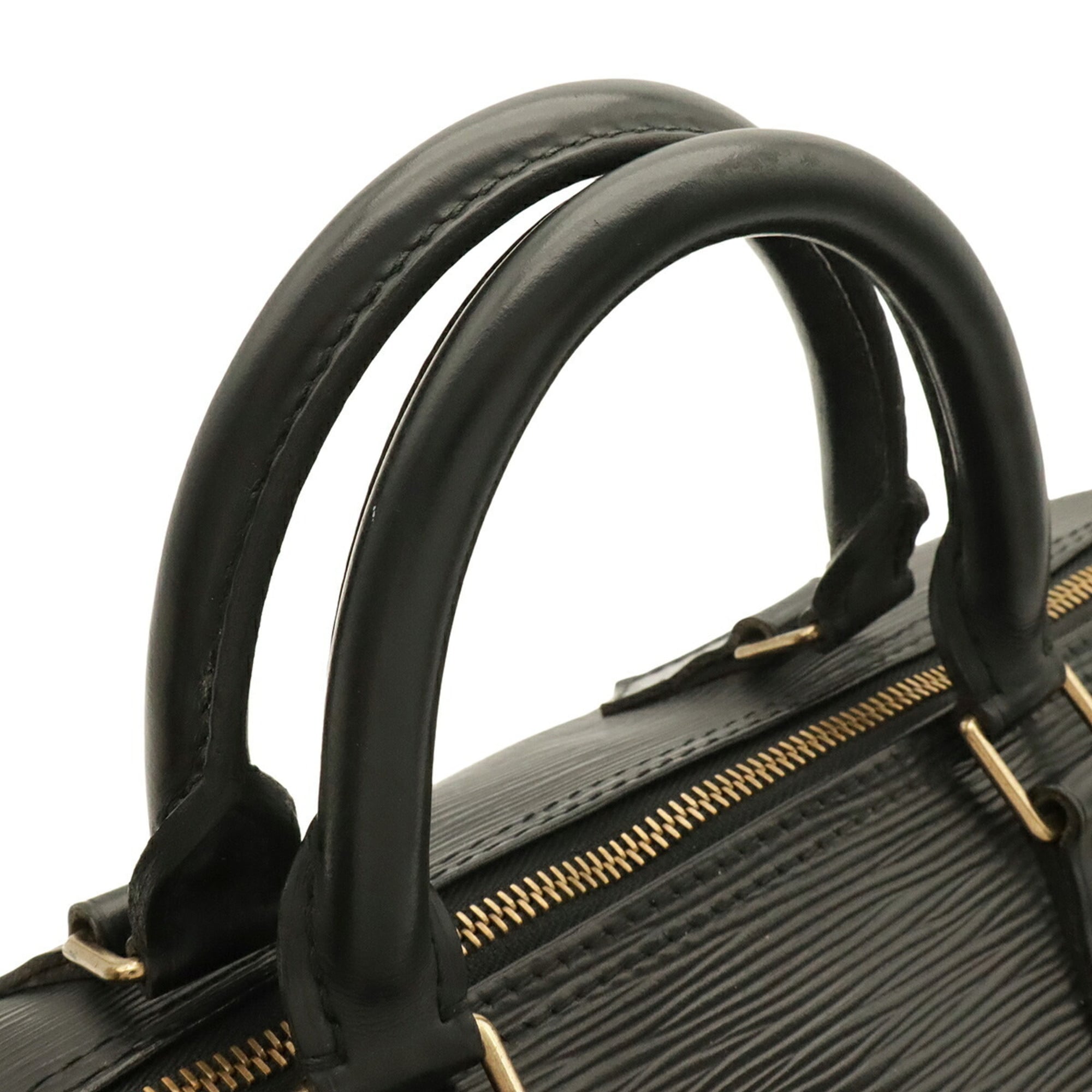 Louis Vuitton Noir Epi Leather Boston Bag Handbag (Pre-Owned)