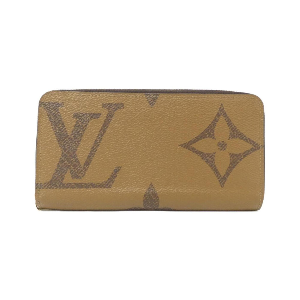 Louis Vuitton Marron Coated Canvas Long Wallet (Bi-Fold) (Pre-Owned)