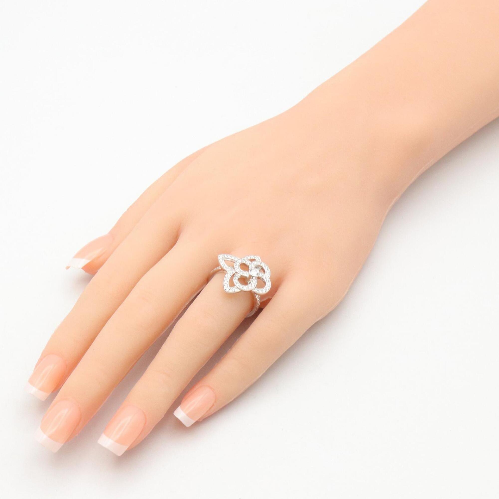 Louis Vuitton Silver Clear White Gold (18K) Band Ring (Pre-Owned)