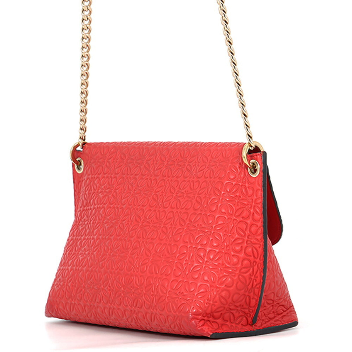 Loewe Red Color Leather Shoulder Bag (Pre-Owned)