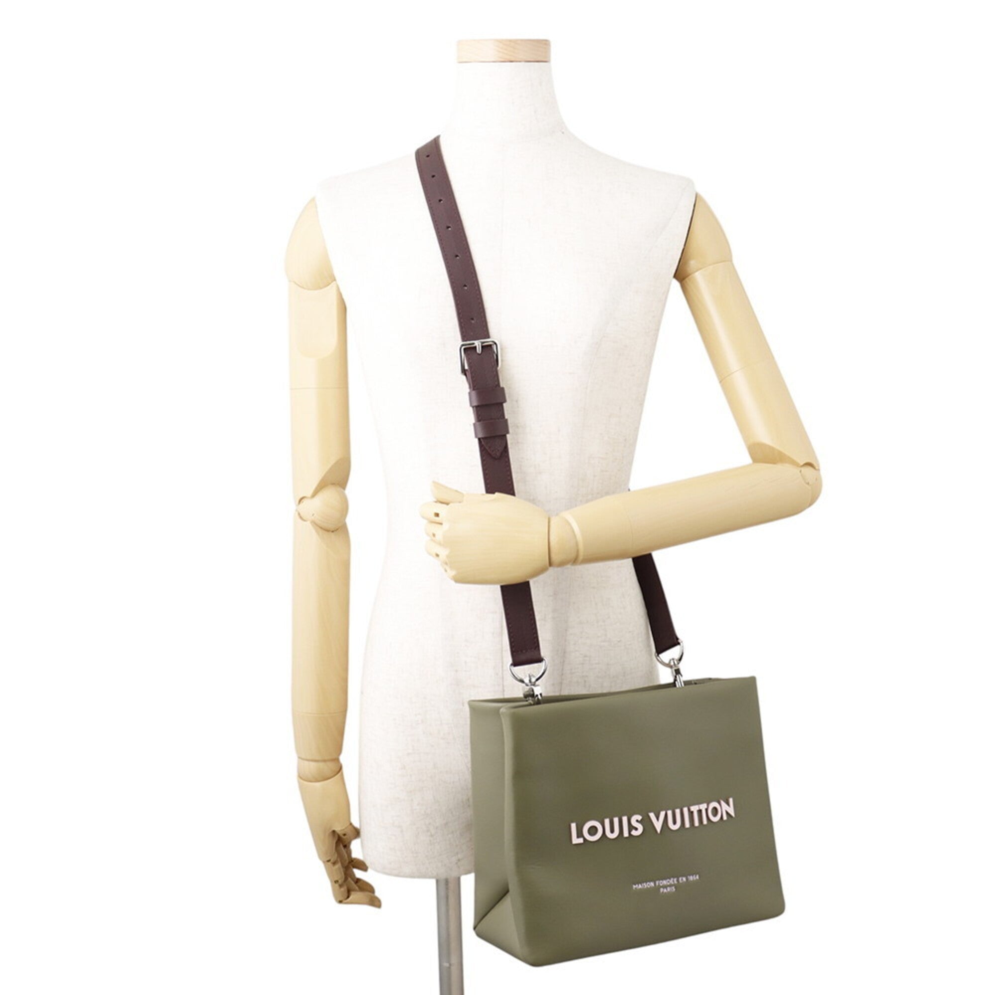 Louis Vuitton Khaki Monogram Monogram Handbag Shoulder Bag Tote Bag (Pre-Owned)