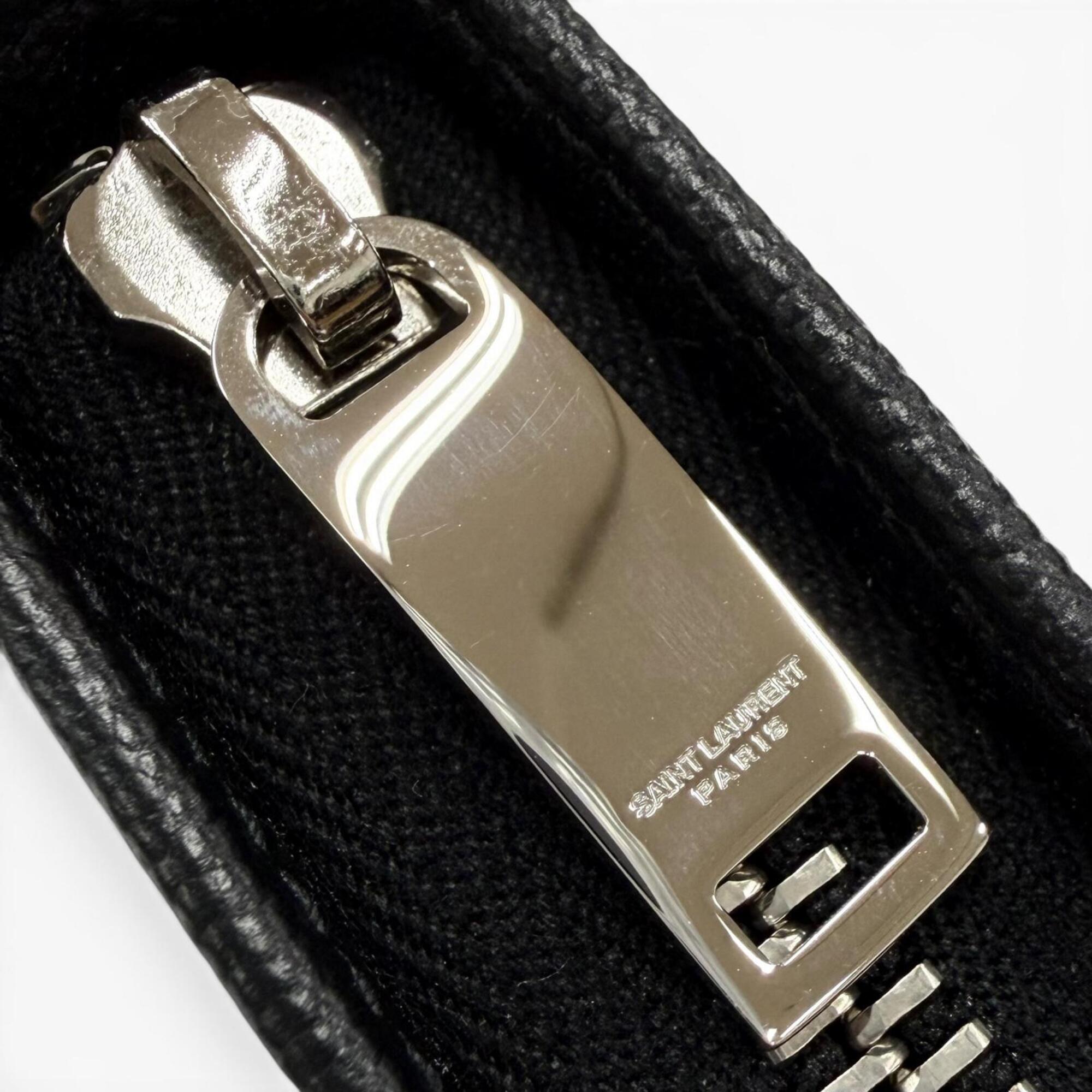 Saint Laurent Black Leather Long Wallet (Bi-Fold) (Pre-Owned)