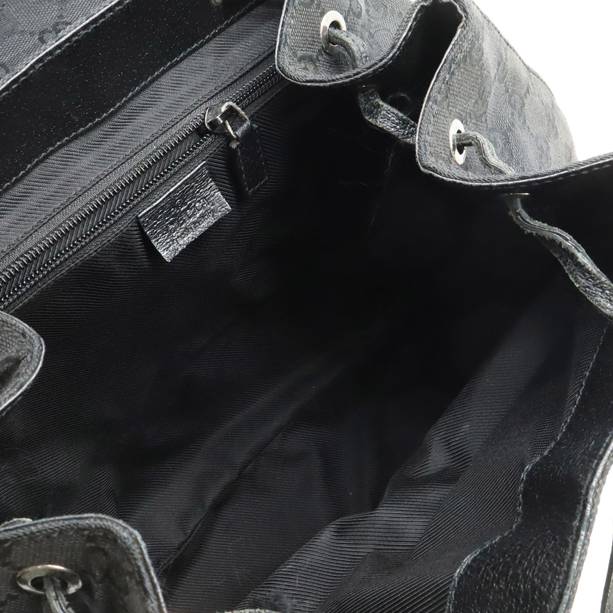 Gucci Black Gg Canvas Backpack (Pre-Owned)