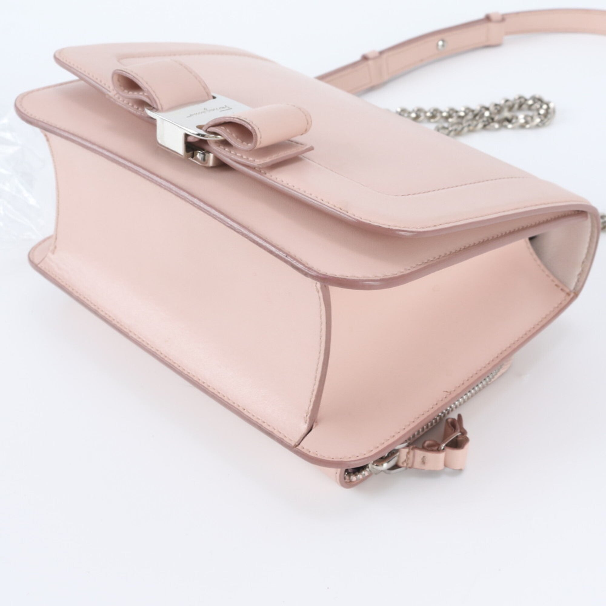 Salvatore Ferragamo Pink Leather Shoulder Bag (Pre-Owned)