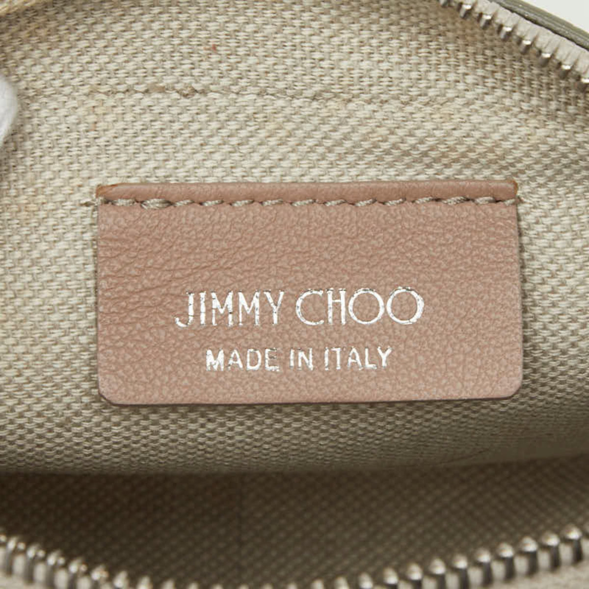 Jimmy Choo Silver Leather Pouch (Pre-Owned)