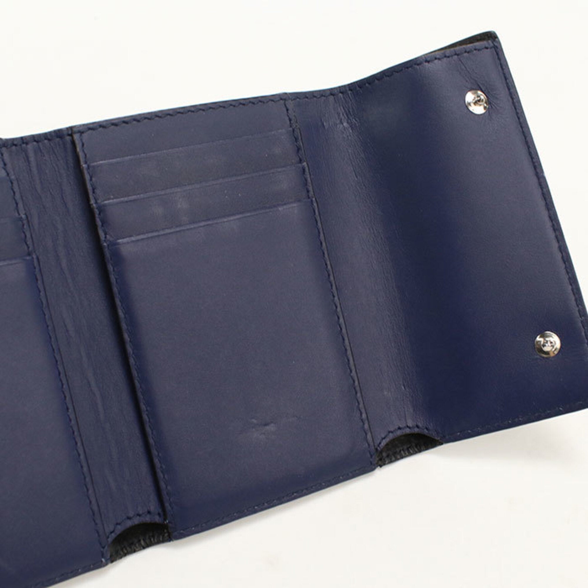 Loewe Navy Leather Wallet (Tri-Fold) (Pre-Owned)