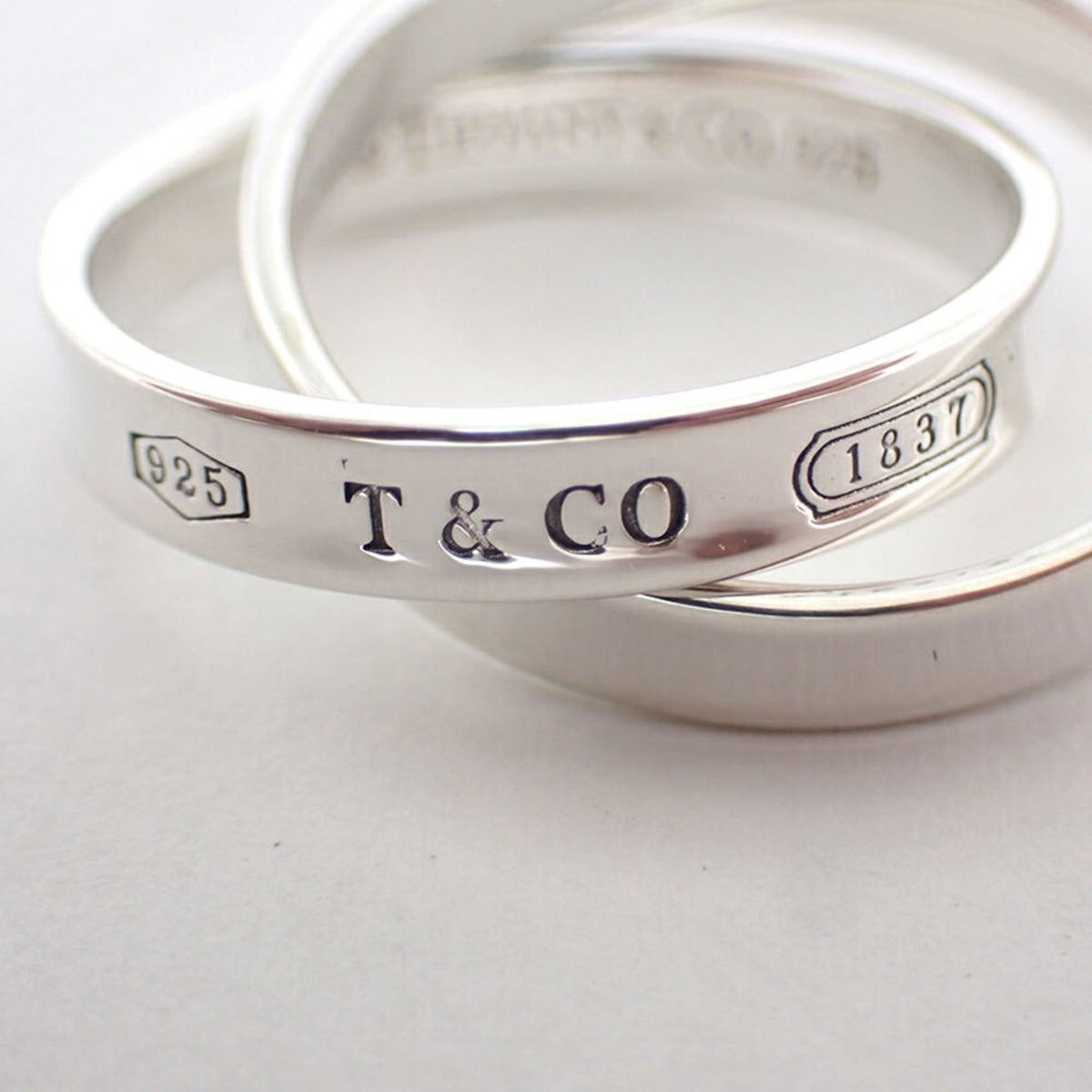 Tiffany Silver Sterling Silver 925 Band Ring (Pre-Owned)