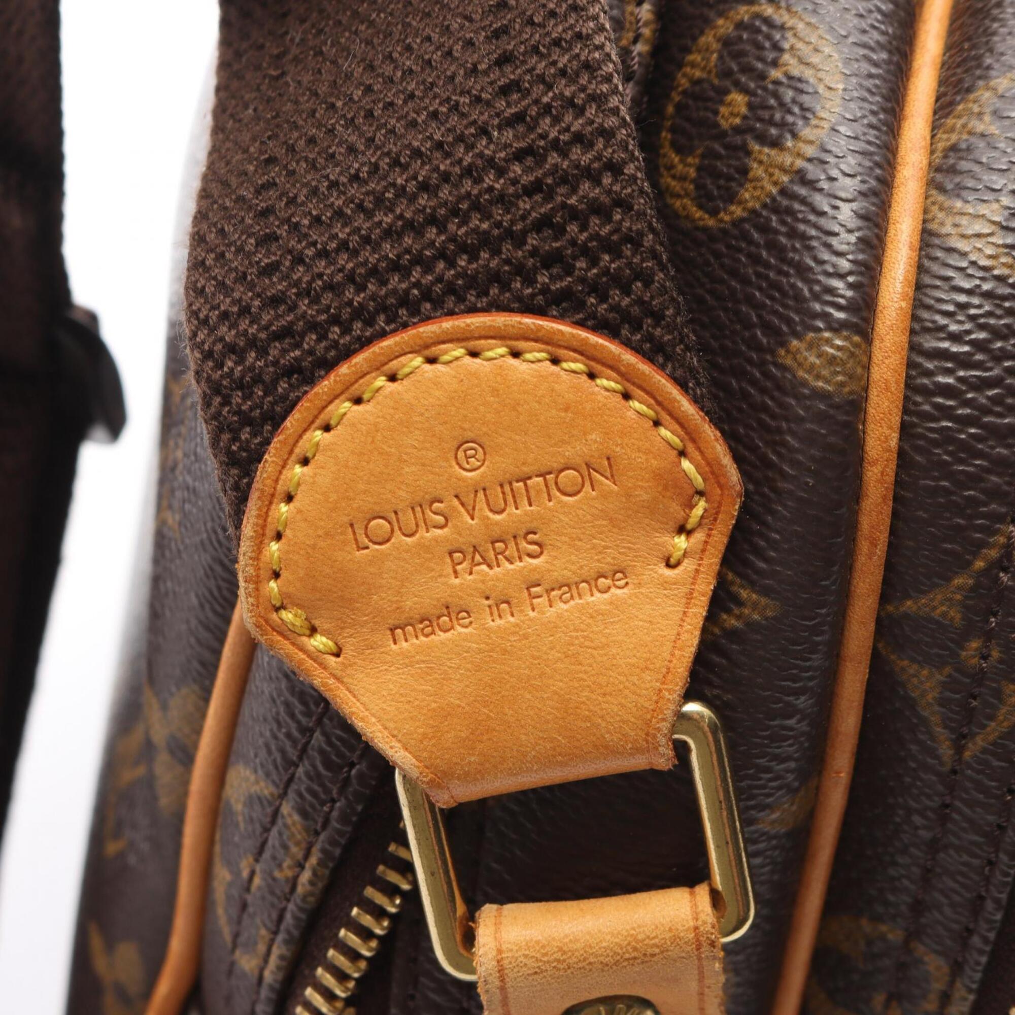 Louis Vuitton Brown Monogram Coated Canvas Leather Handbag Shoulder Bag (Pre-Owned)