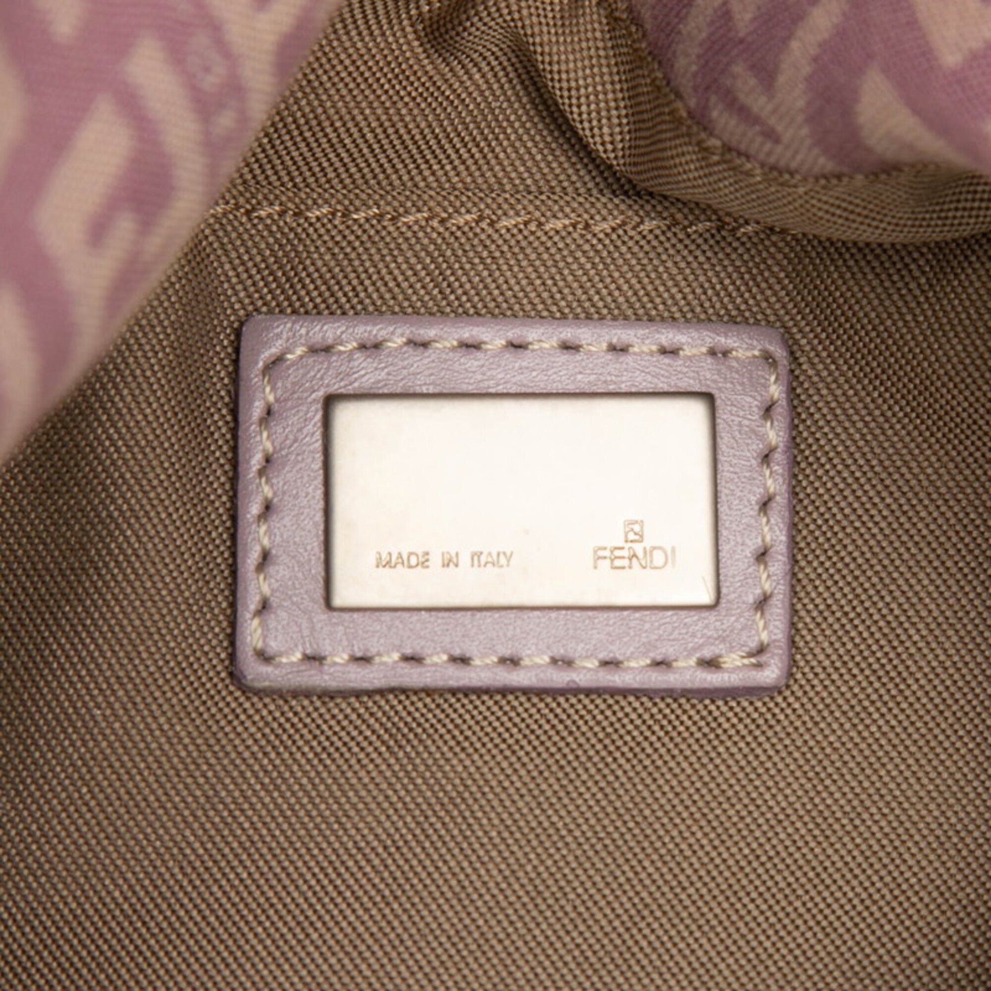 Fendi Light Purple Canvas Leather Shoulder Bag (Pre-Owned)