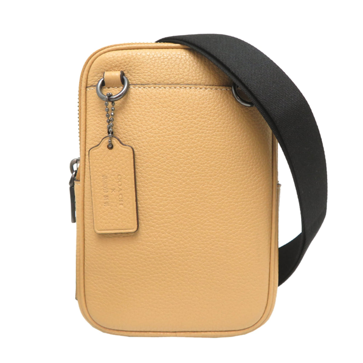 Coach Beige Leather Shoulder Bag Sling Bag (Pre-Owned)