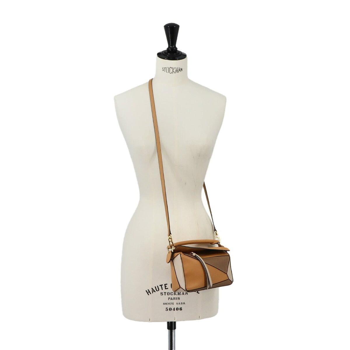 Loewe Beige Brown Leather Handbag (Pre-Owned)
