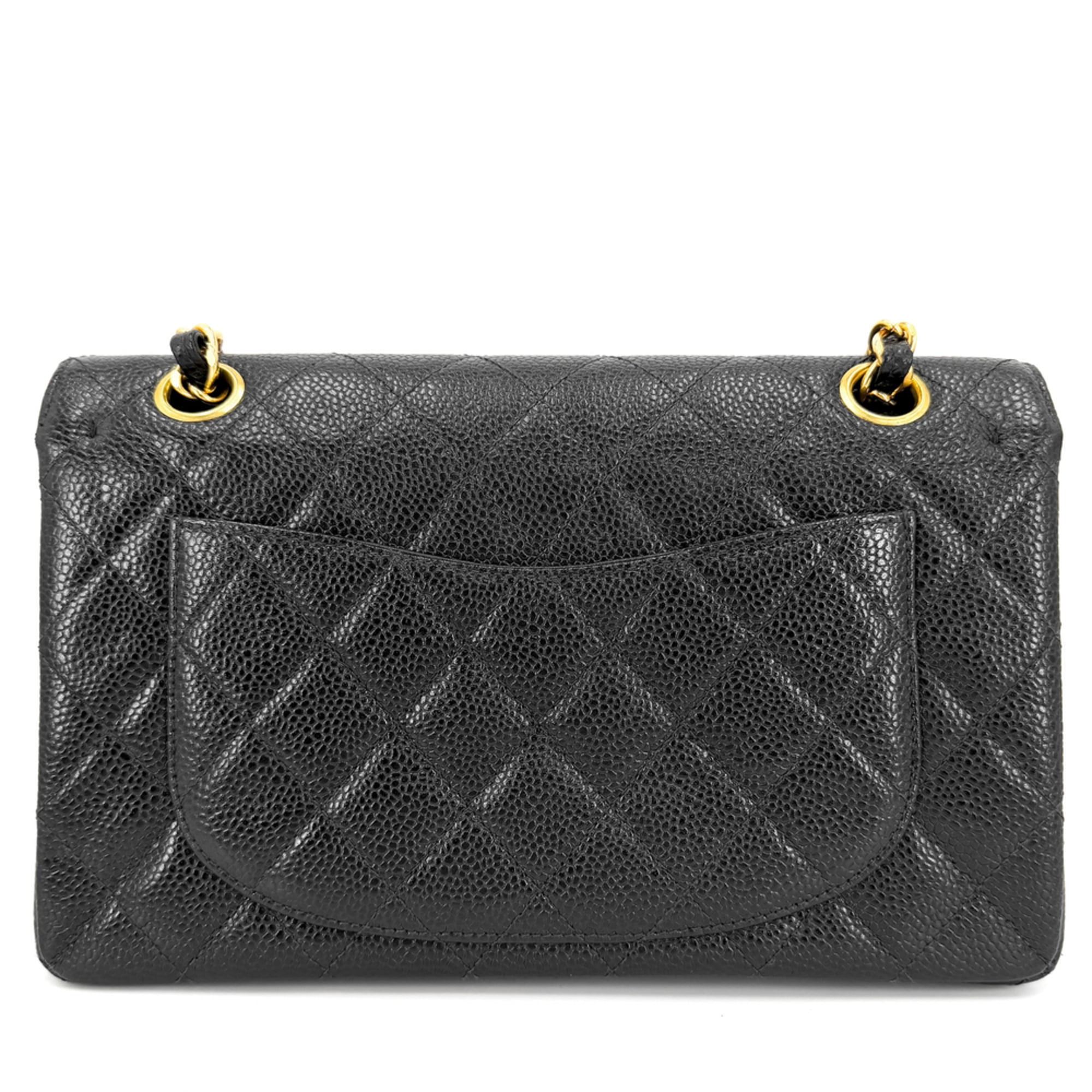 Chanel Matelasse Black Grained Calfskin Shoulder Bag (Pre-Owned)